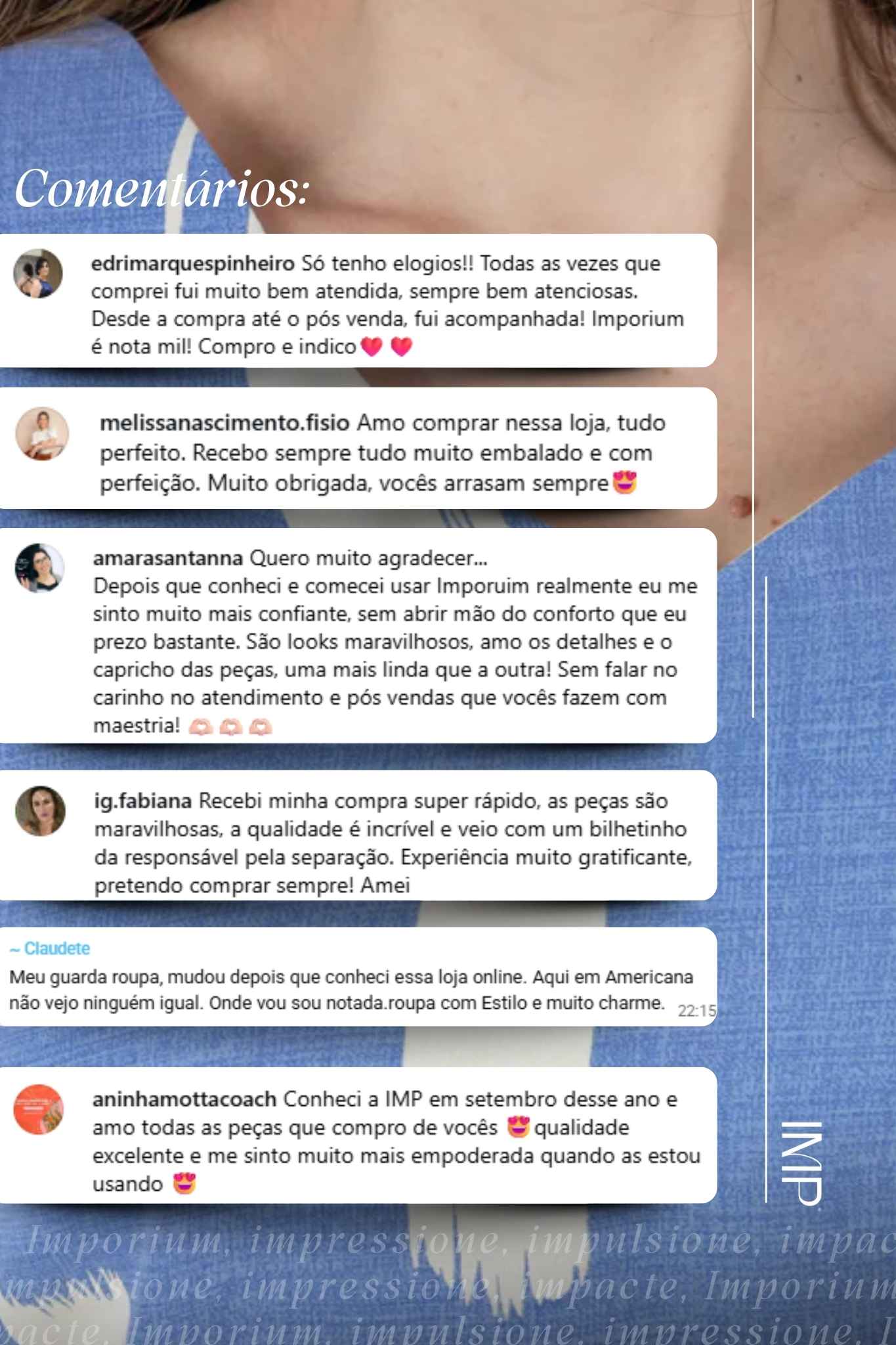 Blusa Manga Curta em Crepe Classic Detalhe Botão Alessandra Estampada Azul