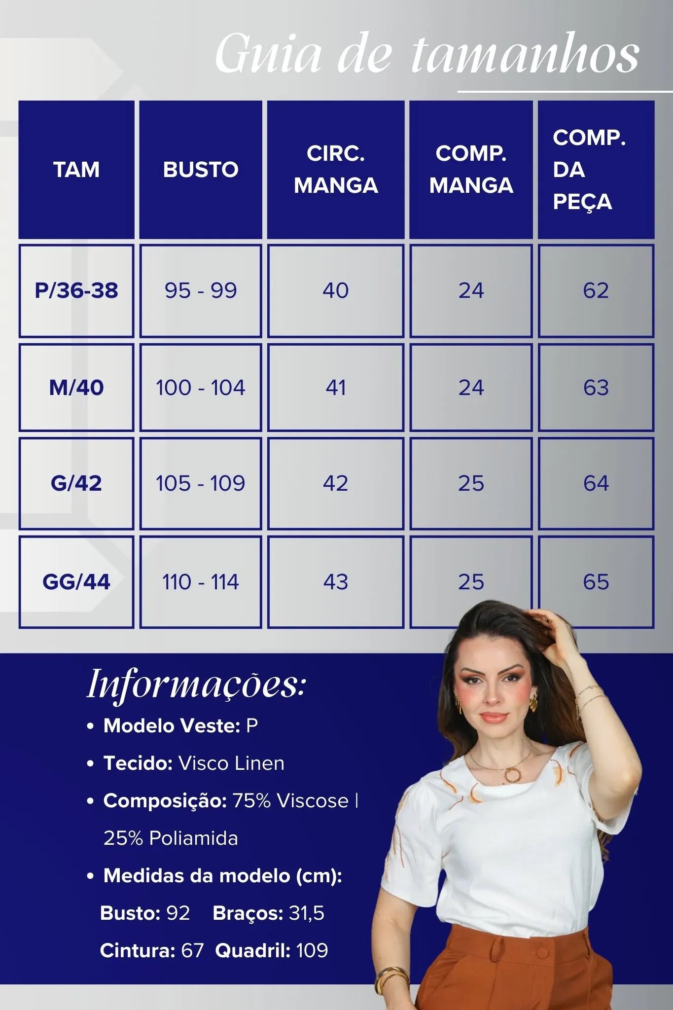 Blusa Manga Curta Visco Linen Detalhes em Bordado Amélia Off White