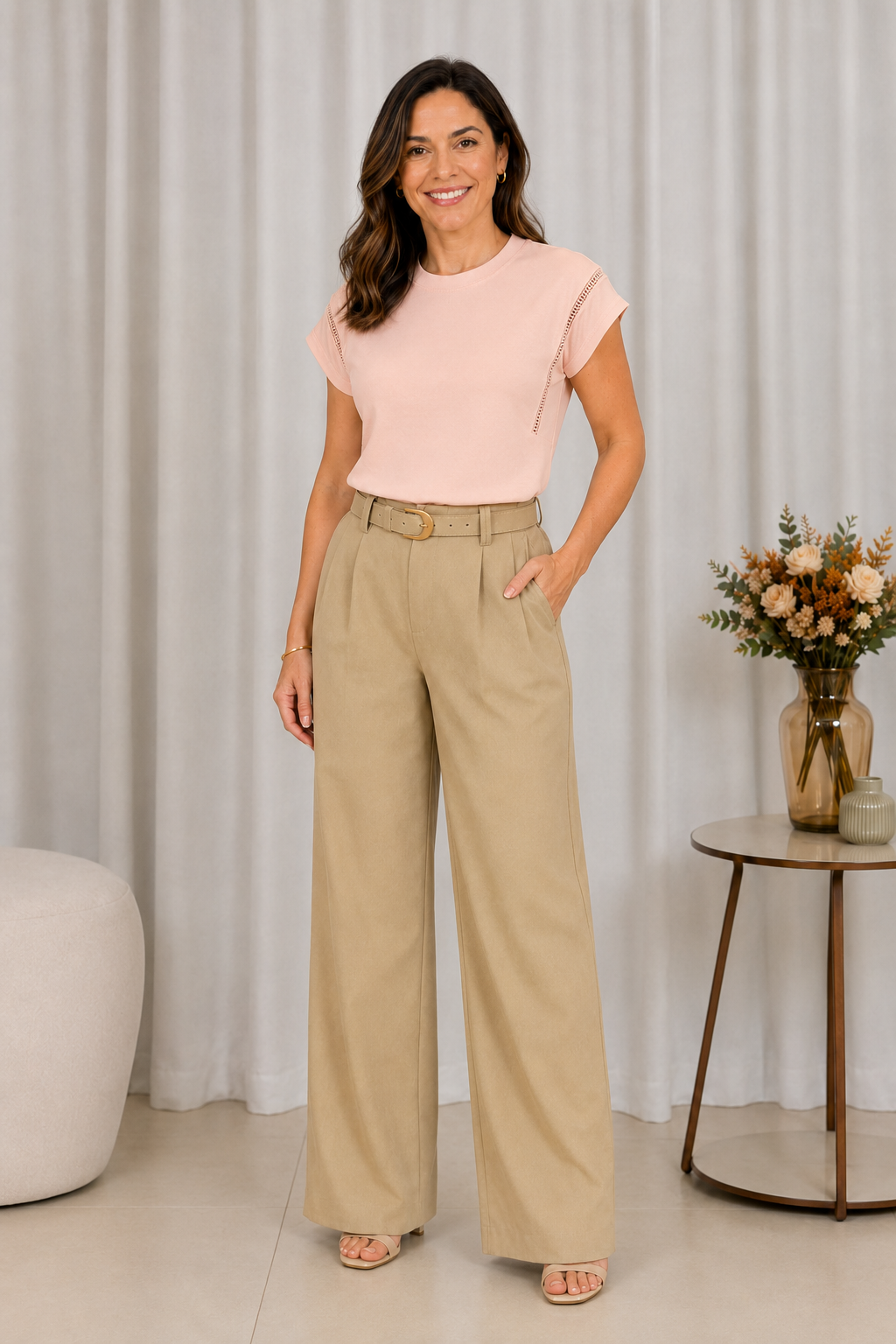 Blusa Cotton Lycra Muscle com Detalhe em Entremeio Betina Rosa