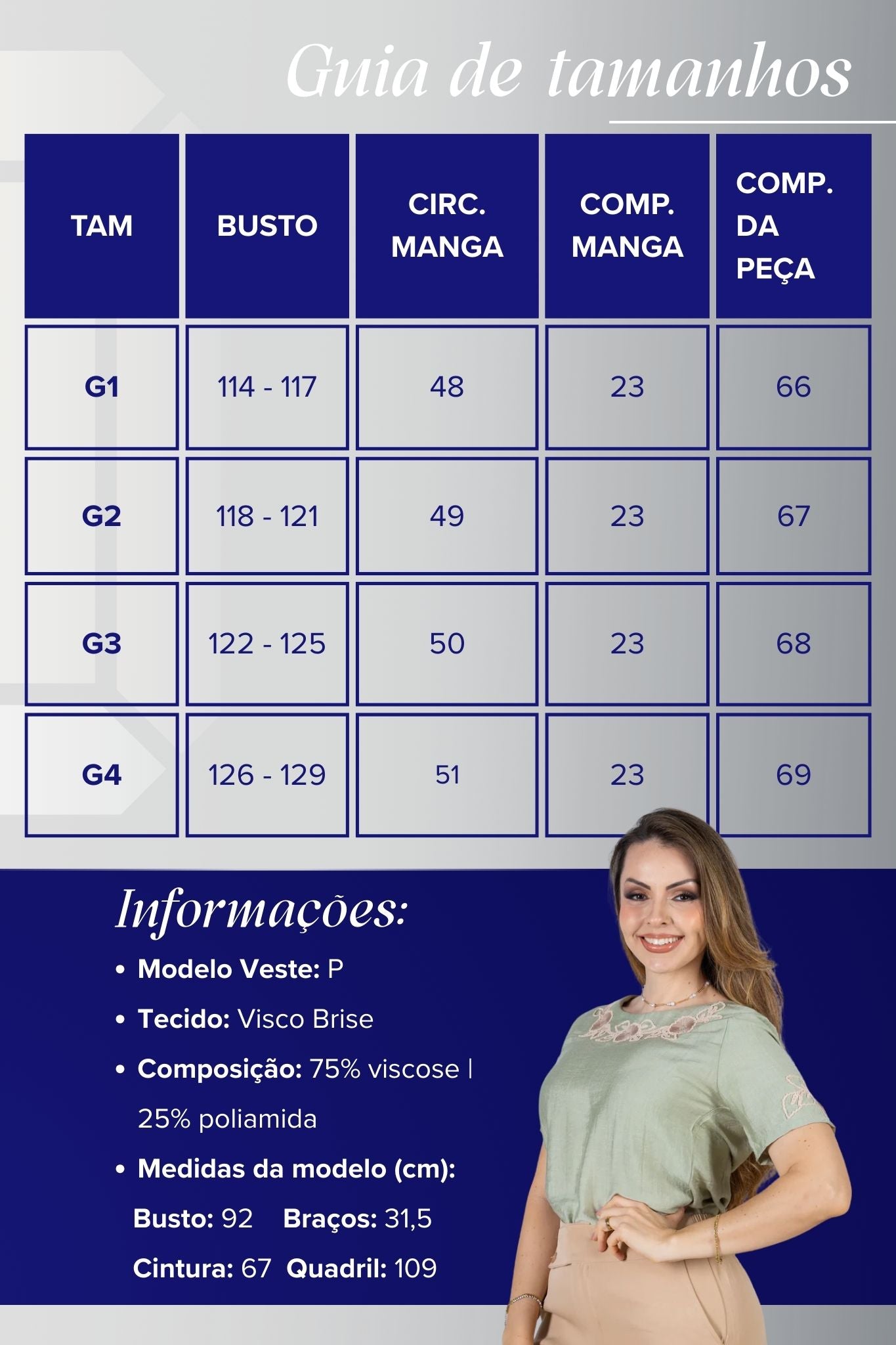 Blusa Manga Curta com Detalhes Bordados Colo Visco Brise Camila Verde