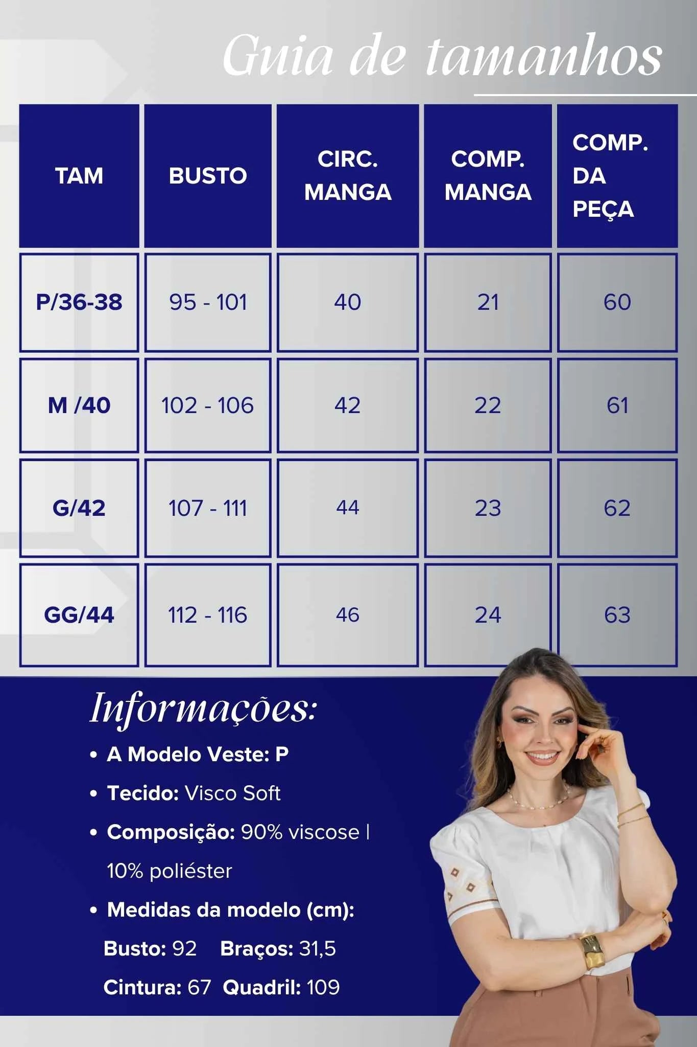 Blusa Manga Curta em Visco Soft com Bordado Geométrico e Colo em Pregas Cássia Creme