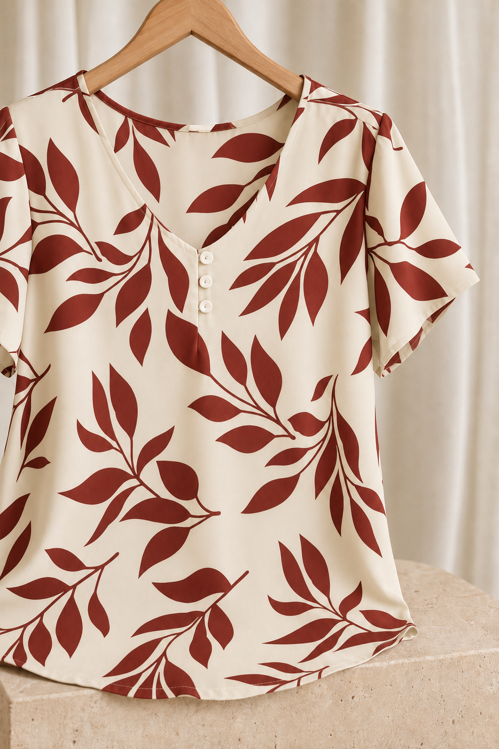 Blusa Crepe Classic que Não Amassa Olga Terracota