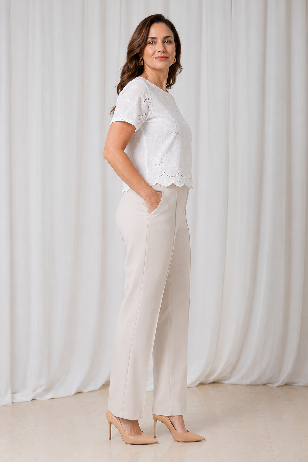 Blusa em Laise Fresca e Delicada Celine Branca