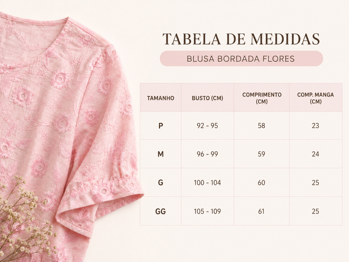 Blusa Laise Delicada Amara Rosa