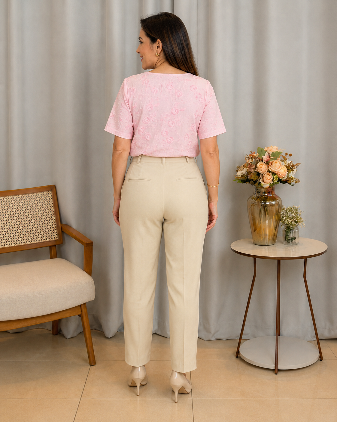 Blusa Laise Delicada Amara Rosa