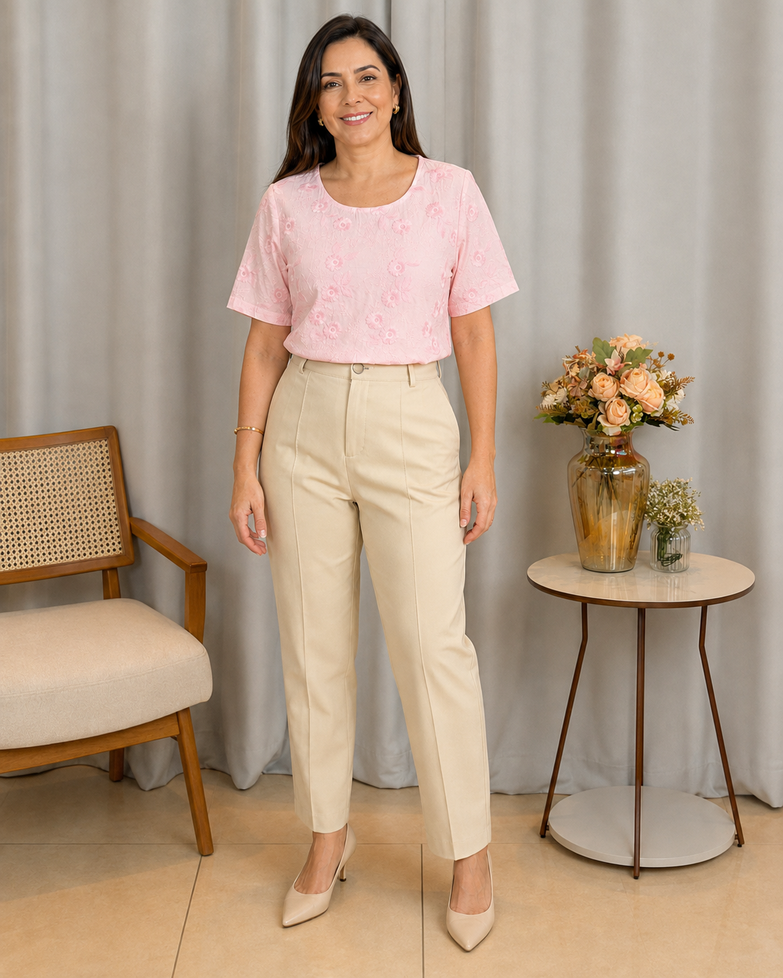 Blusa Laise Delicada Amara Rosa
