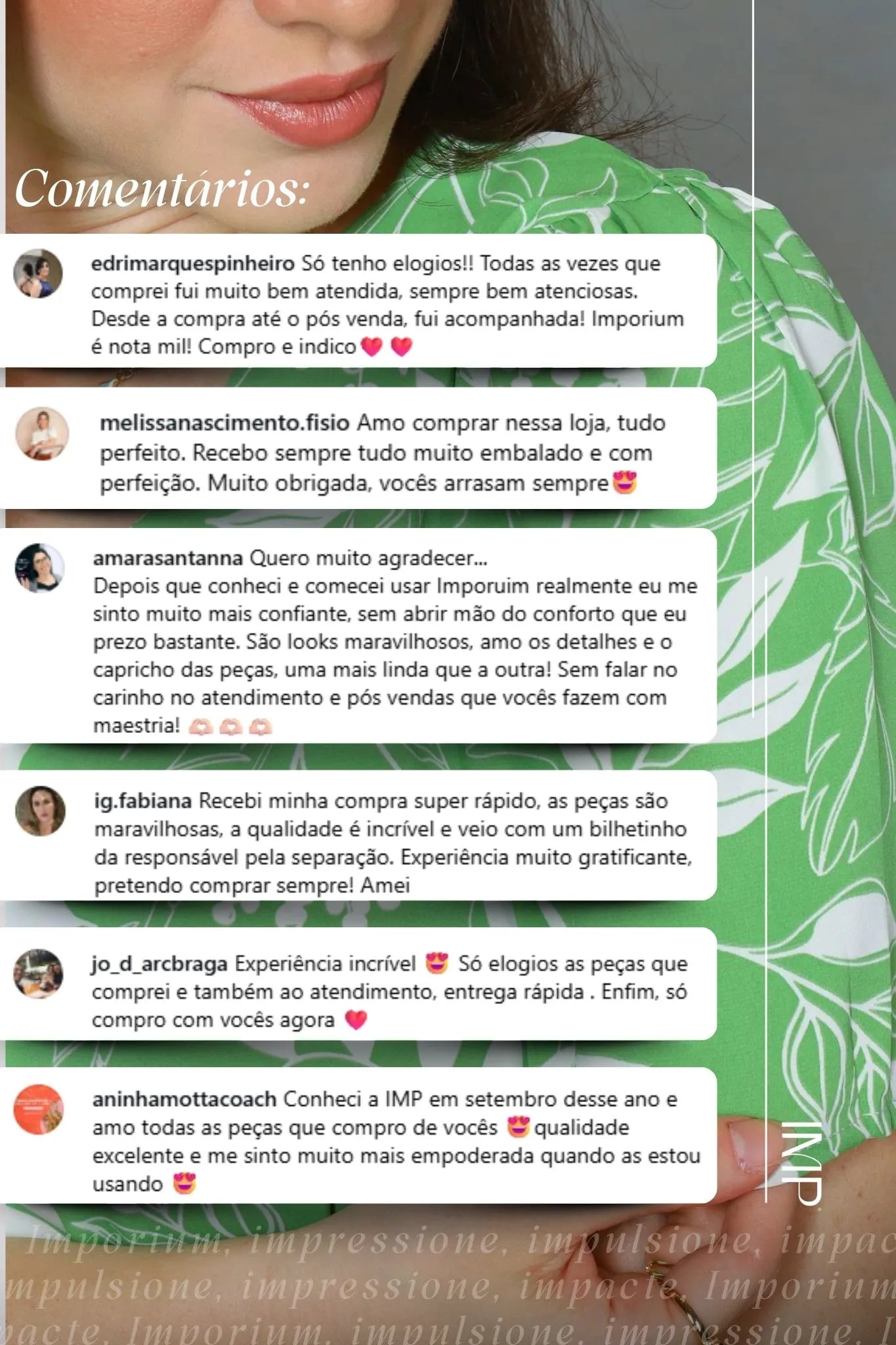 Blusa Manga Curta Decote em "V" Crepe Classic Cibele Estampada Verde