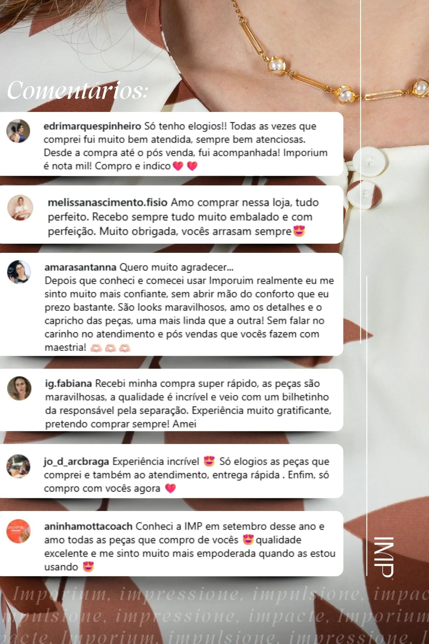 Blusa Manga Curta Estampada Folhagem Crepe Classic Joelma Marrom