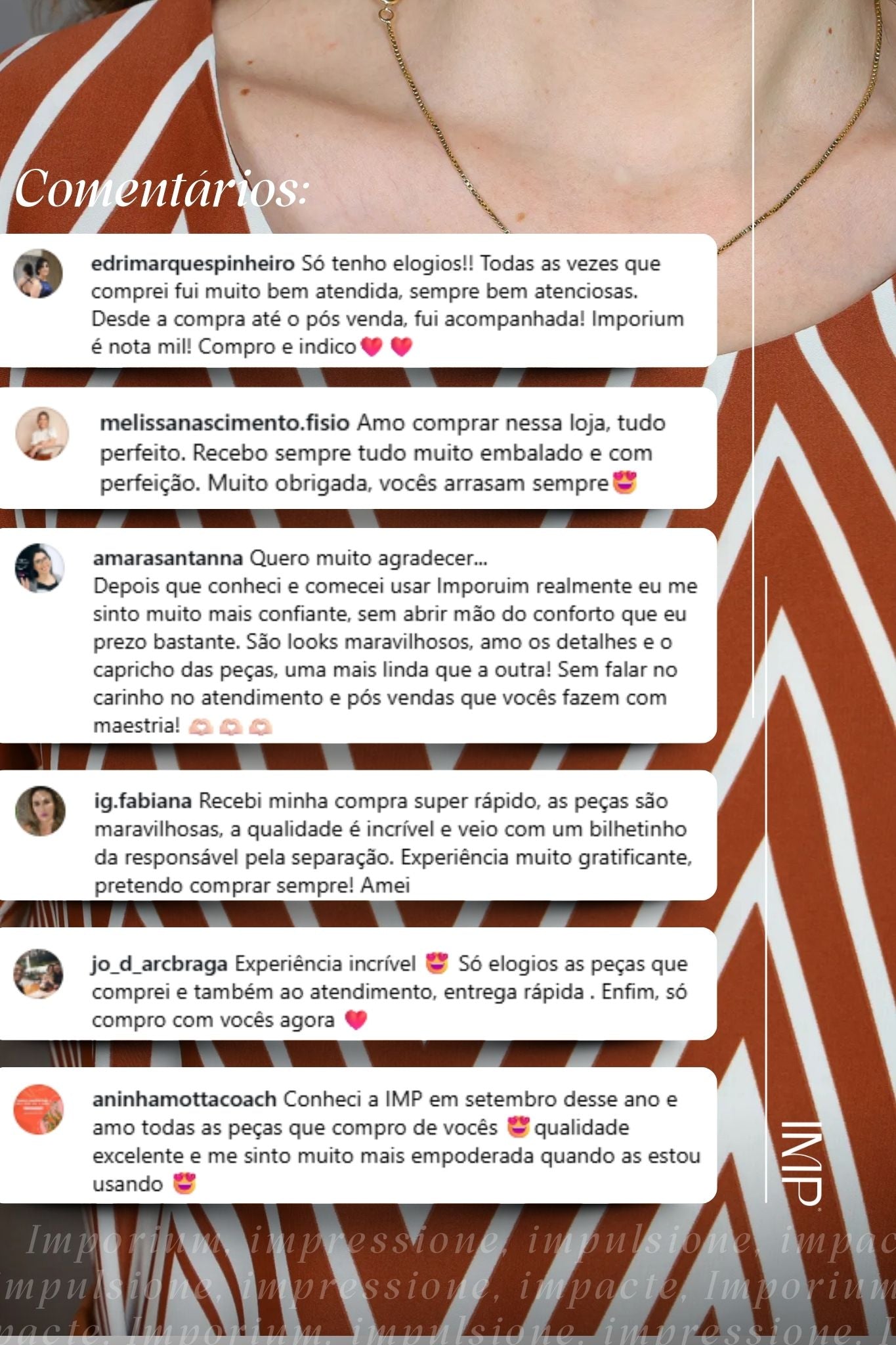 Blusa Manga Curta Crepe Classic Estampa Chevron Claudia Marrom