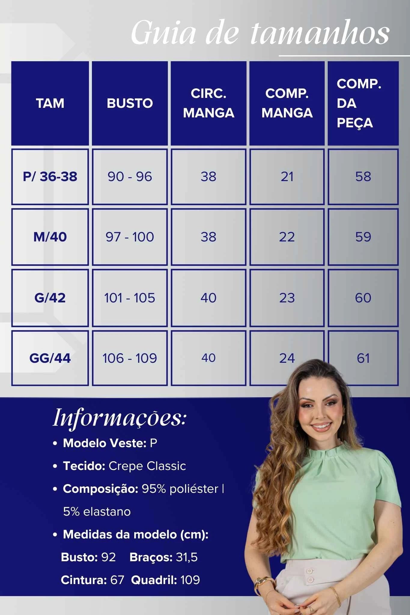 Blusa Manga Curta em Crepe Classic com Meia Gola e Pregas Dalila Verde