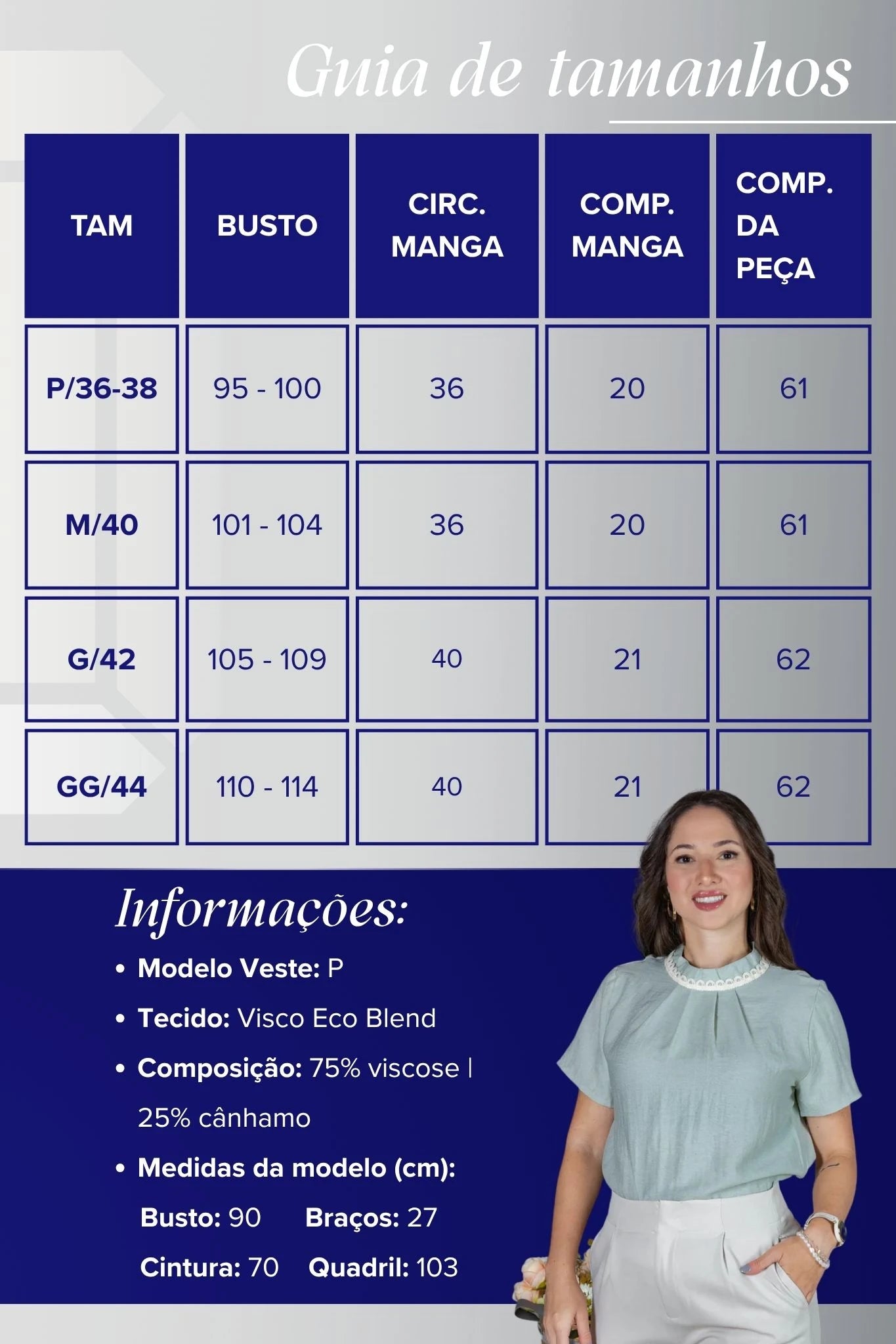 Blusa Manga Curta Visco Eco Blend com Gola Bordada Dandara Verde