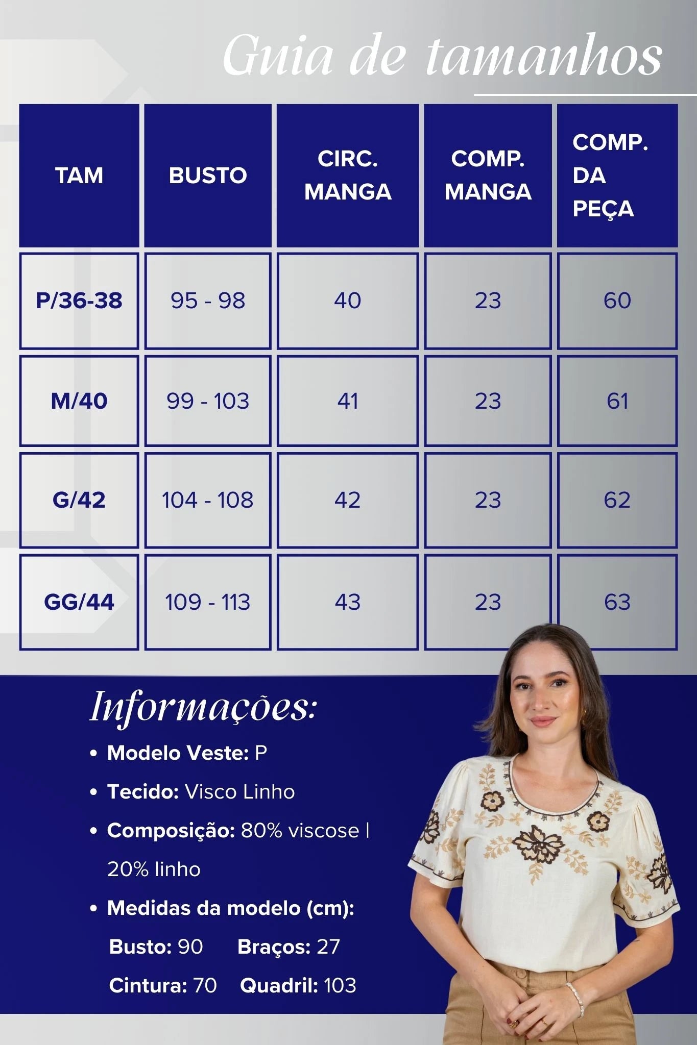 Blusa Manga Curta Visco-Linho Detalhes Bordados em Flores Darcy Creme