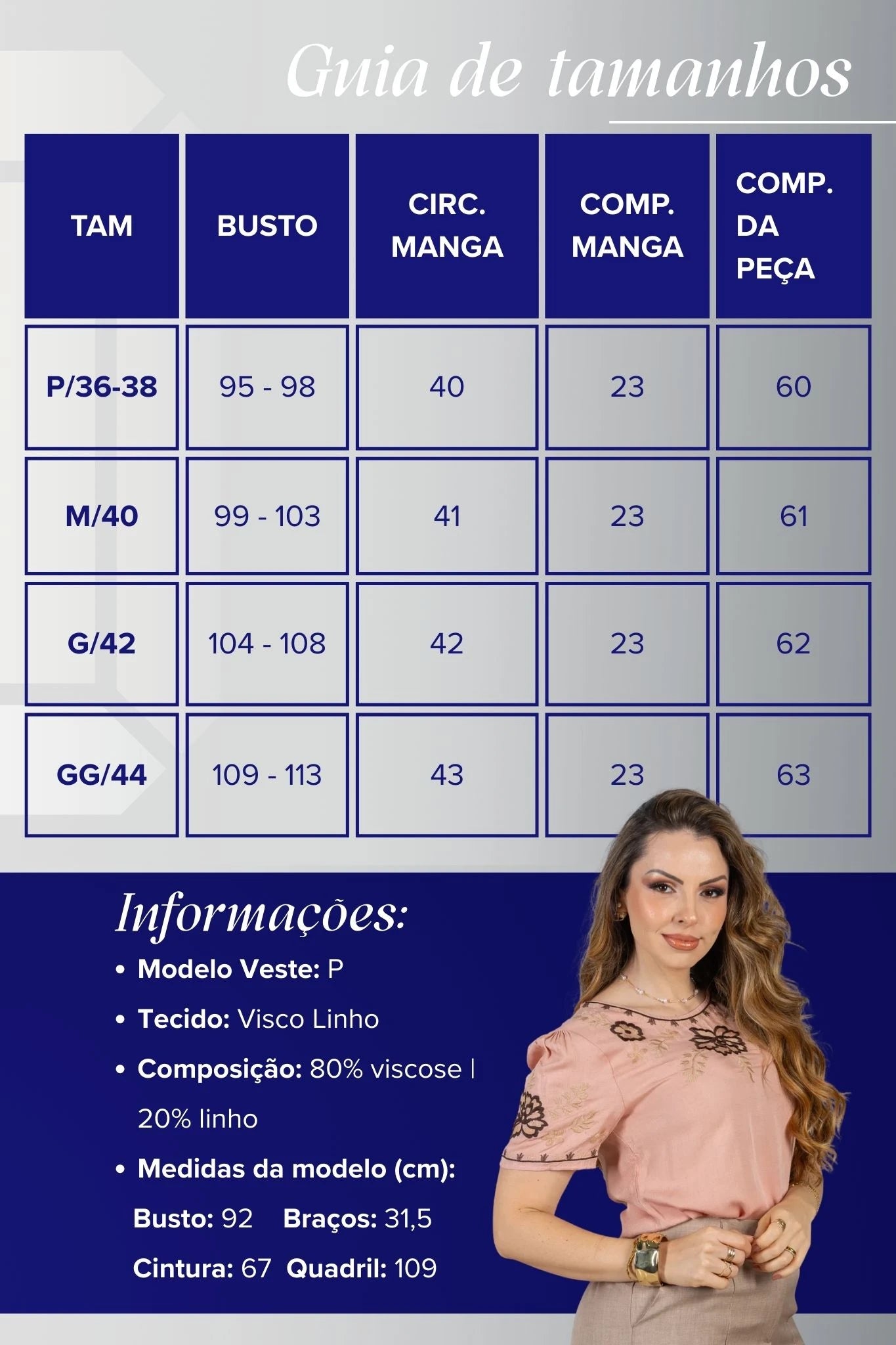 Blusa Manga Curta Visco-Linho Detalhes Bordados em Flores Darcy Rosa