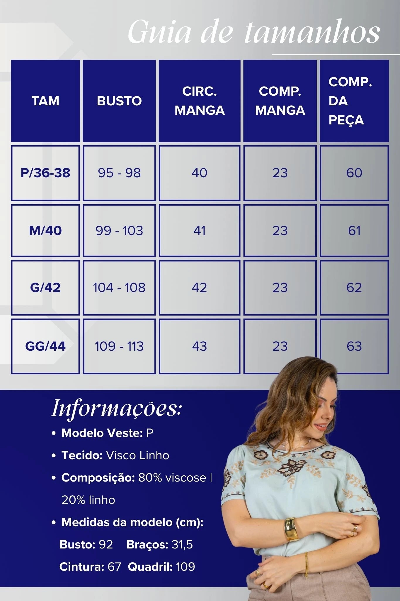 Blusa Manga Curta Visco-Linho Detalhes Bordados em Flores Darcy Verde