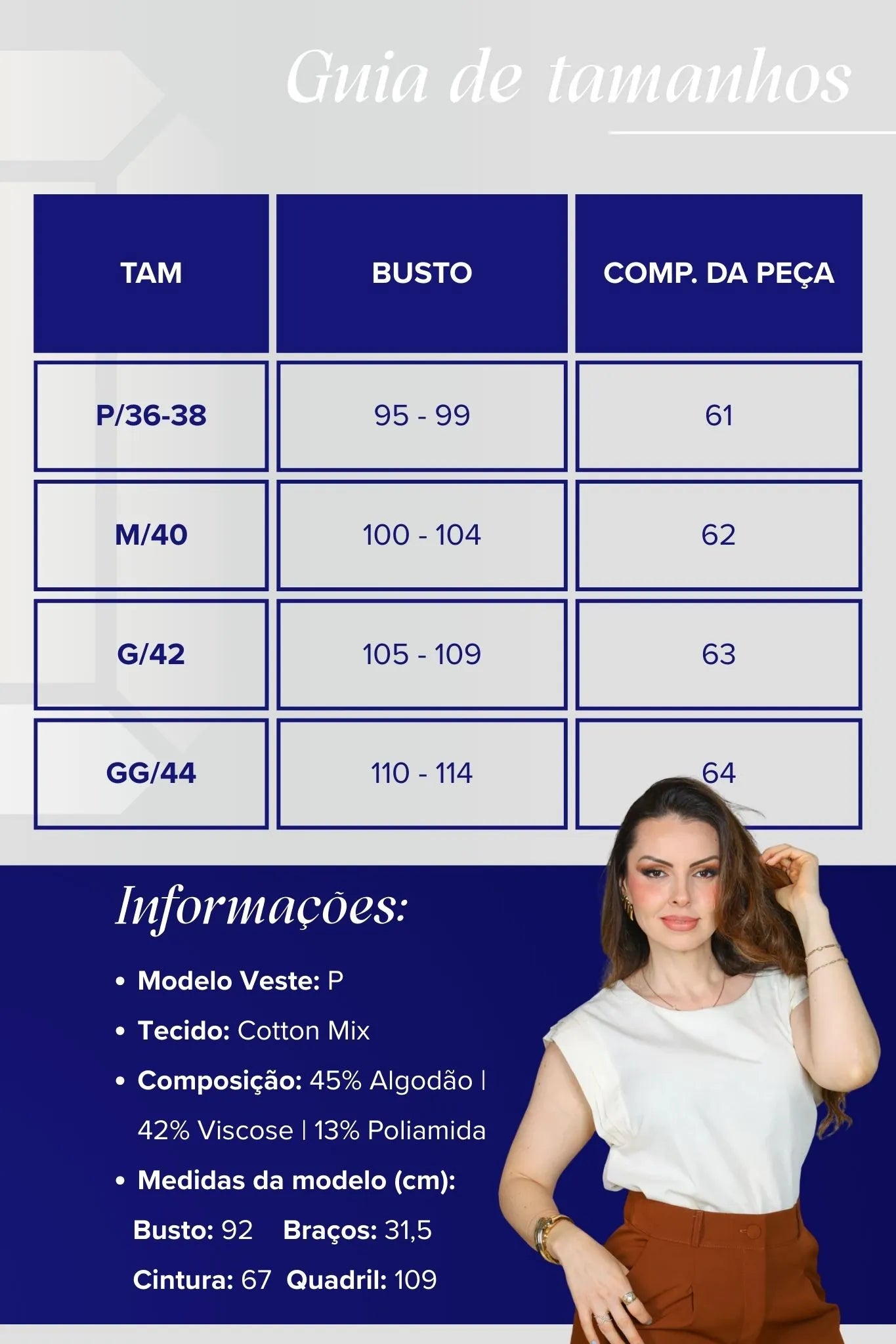 Blusa Regata Muscle Tee em Cotton Mix Detalhe Cava Dobrada Diana Creme