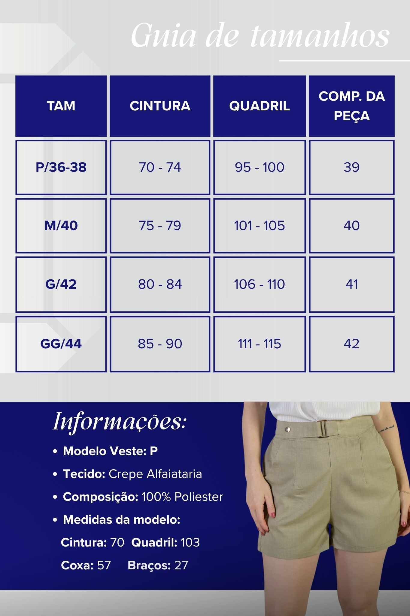 Shorts Detalhe Fivela Metálica Alfaiataria Lux Eliane Verde