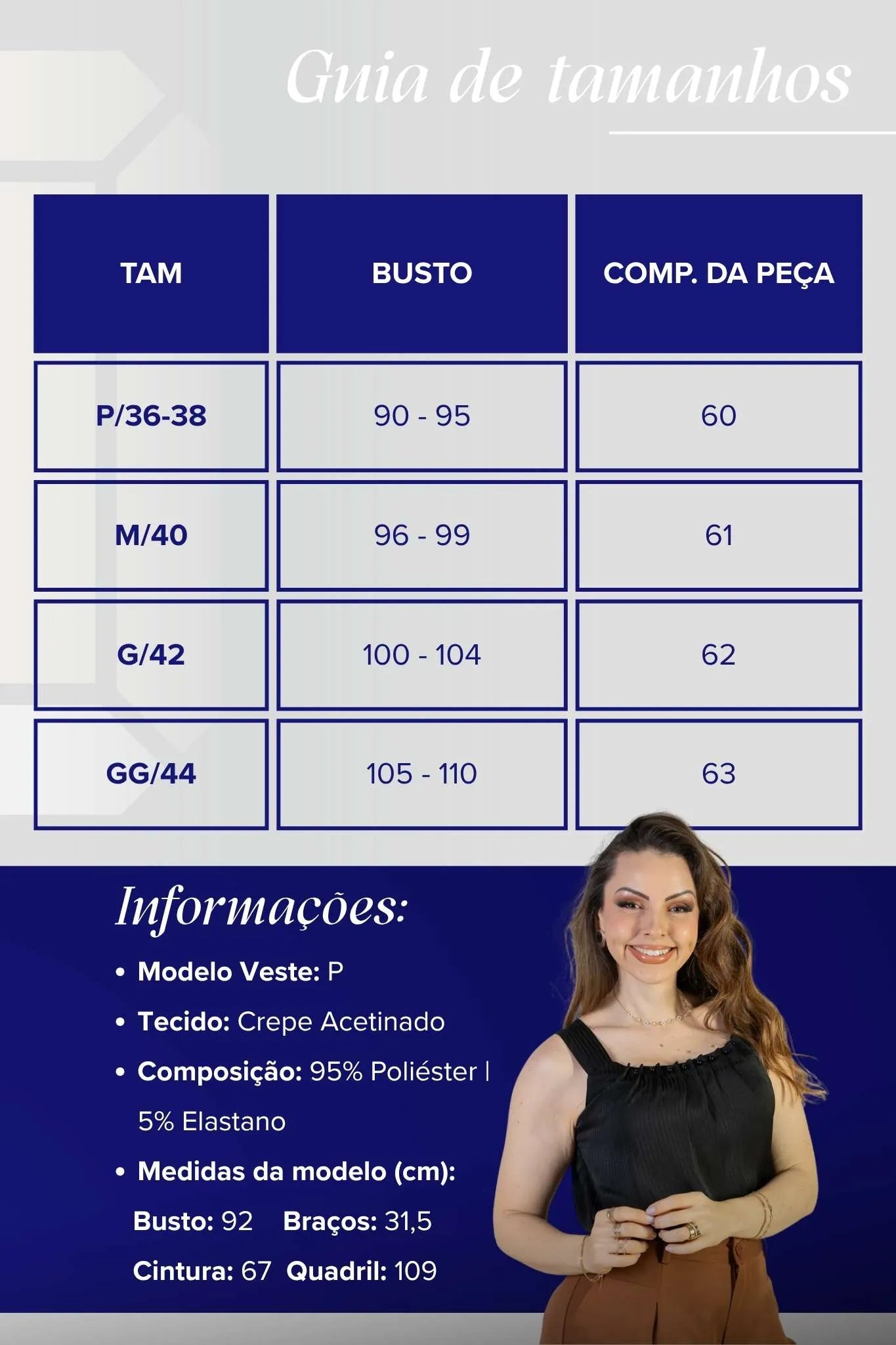 Blusa Regata Detalhe Gola Pérolas Crepe Acetinado Estefani Preta