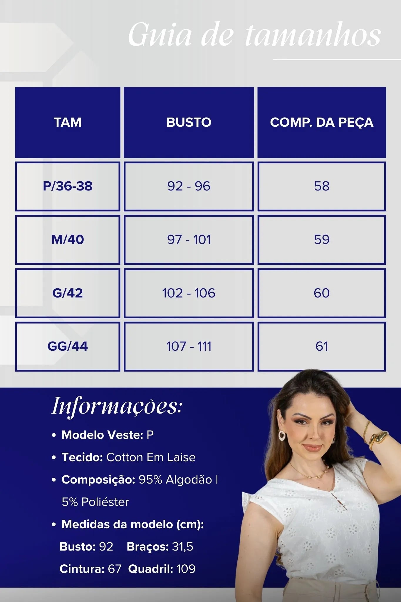 Regata Babados Detalhe Botão Em Cotton Laise Estela Branca