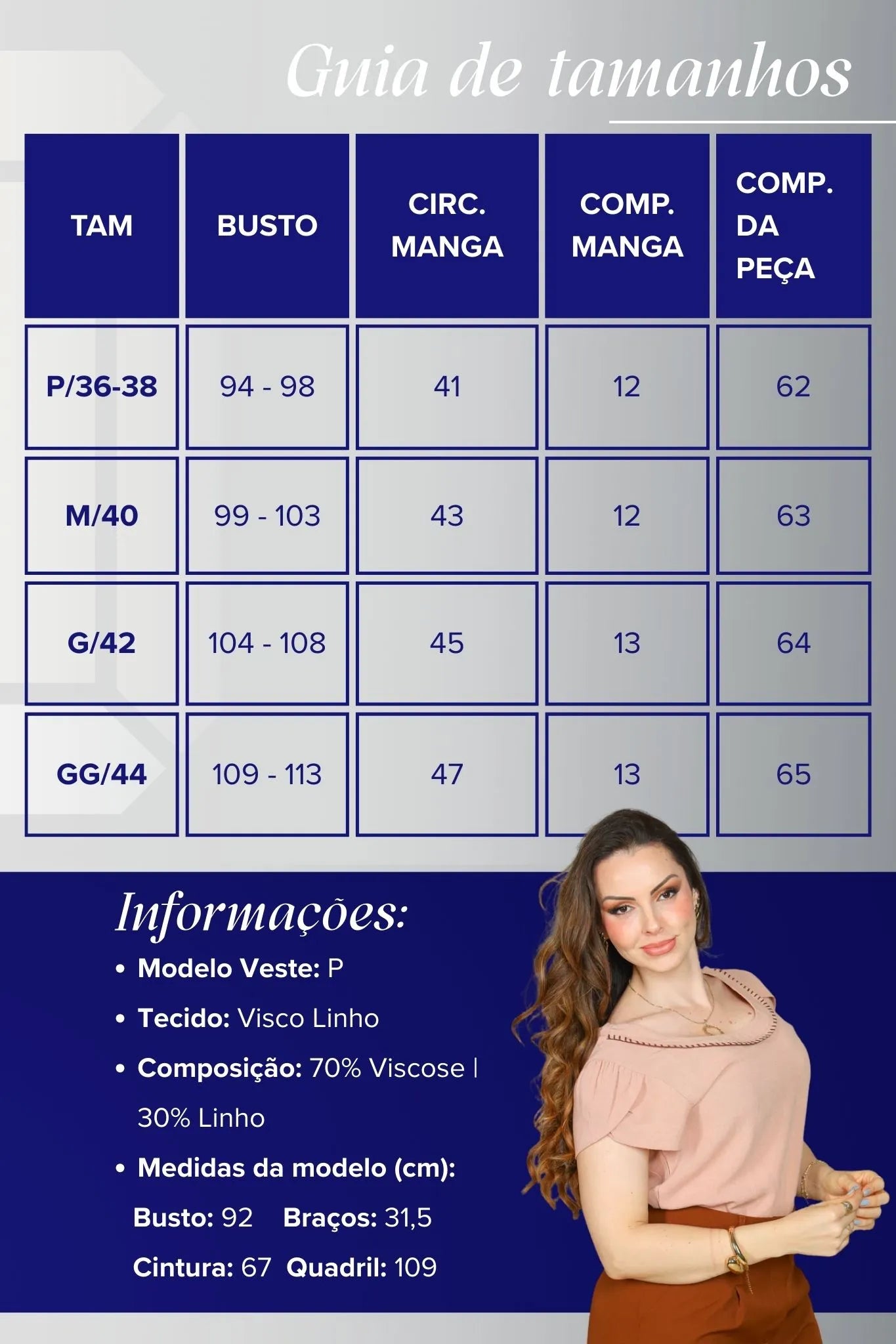 Blusa Manga Curta Transpassada Visco Linho Detalhe Colo Fabiana Rosê