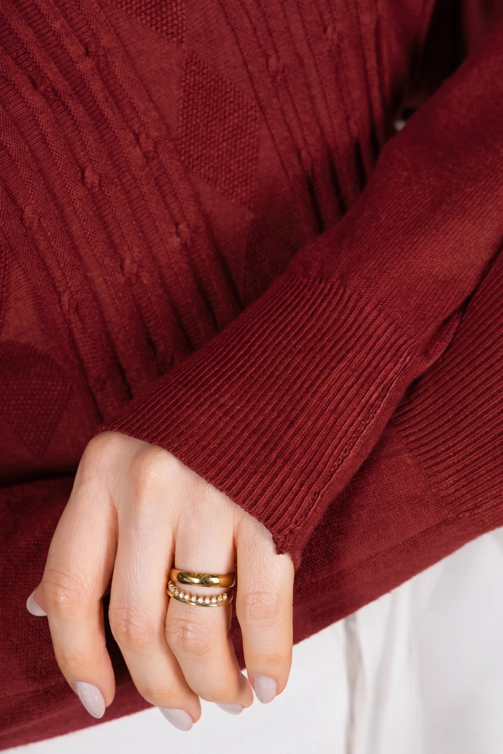 Tricot Manga Longa Ampla em Modal Jessica Bordô