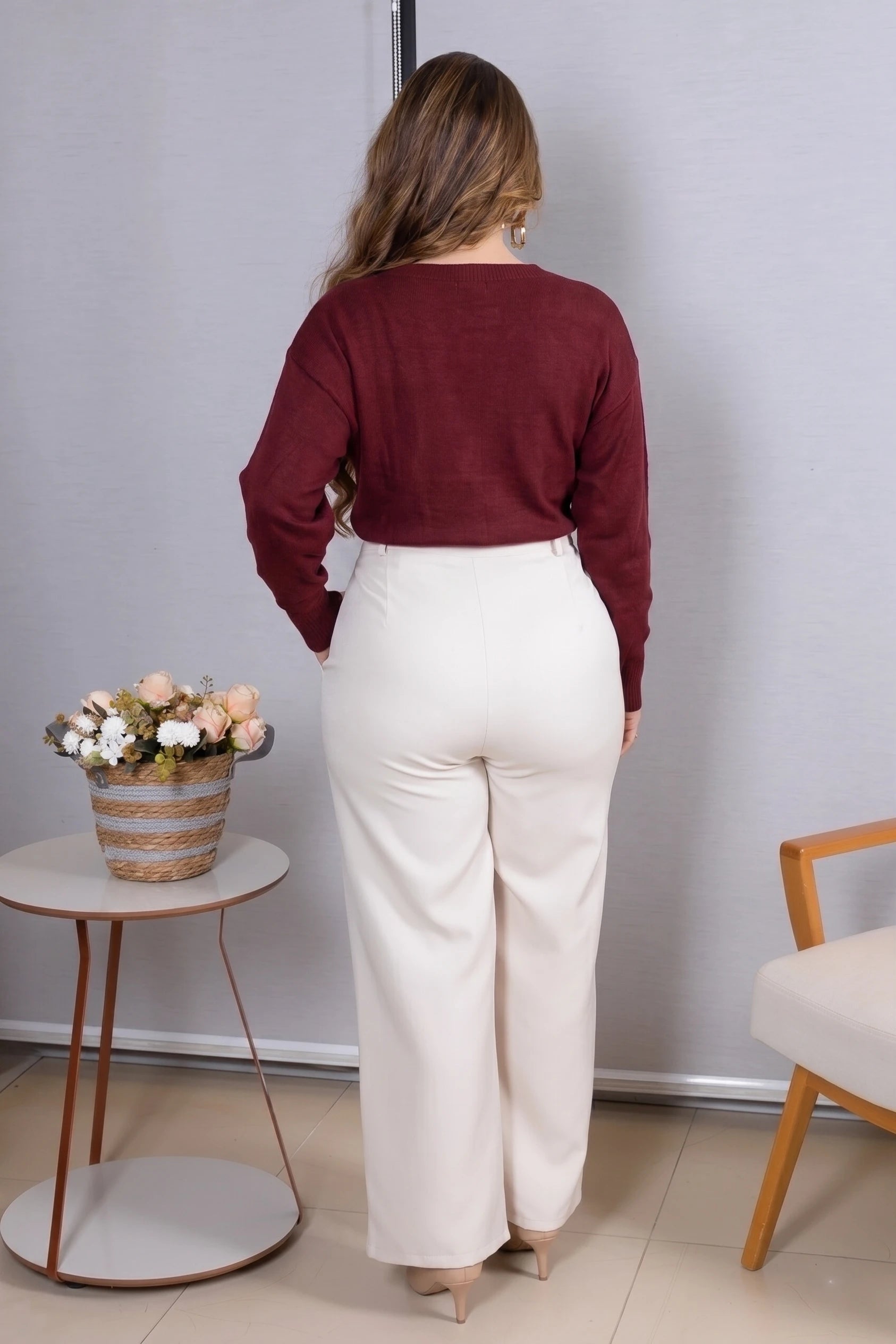 Tricot Manga Longa Ampla em Modal Jessica Bordô