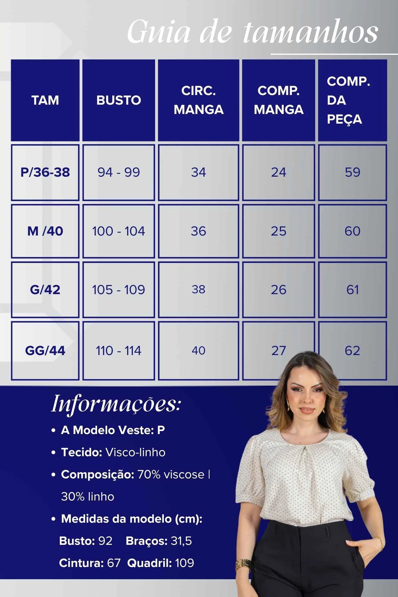 Blusa Manga Curta em Visco-linho e Colo em Pregas Estampa Poá Giovana Creme