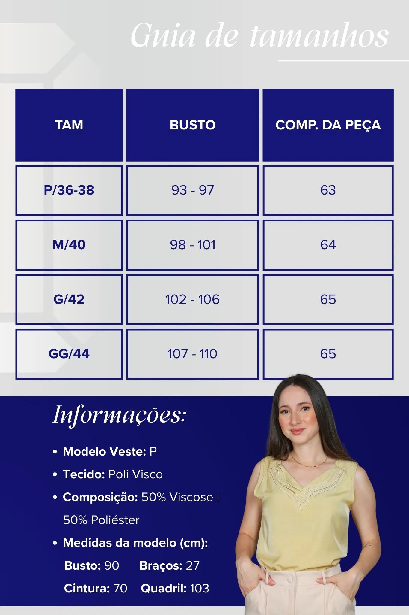 Blusa Regata em Poli Visco Detalhe Decote "V" Helena Mostarda