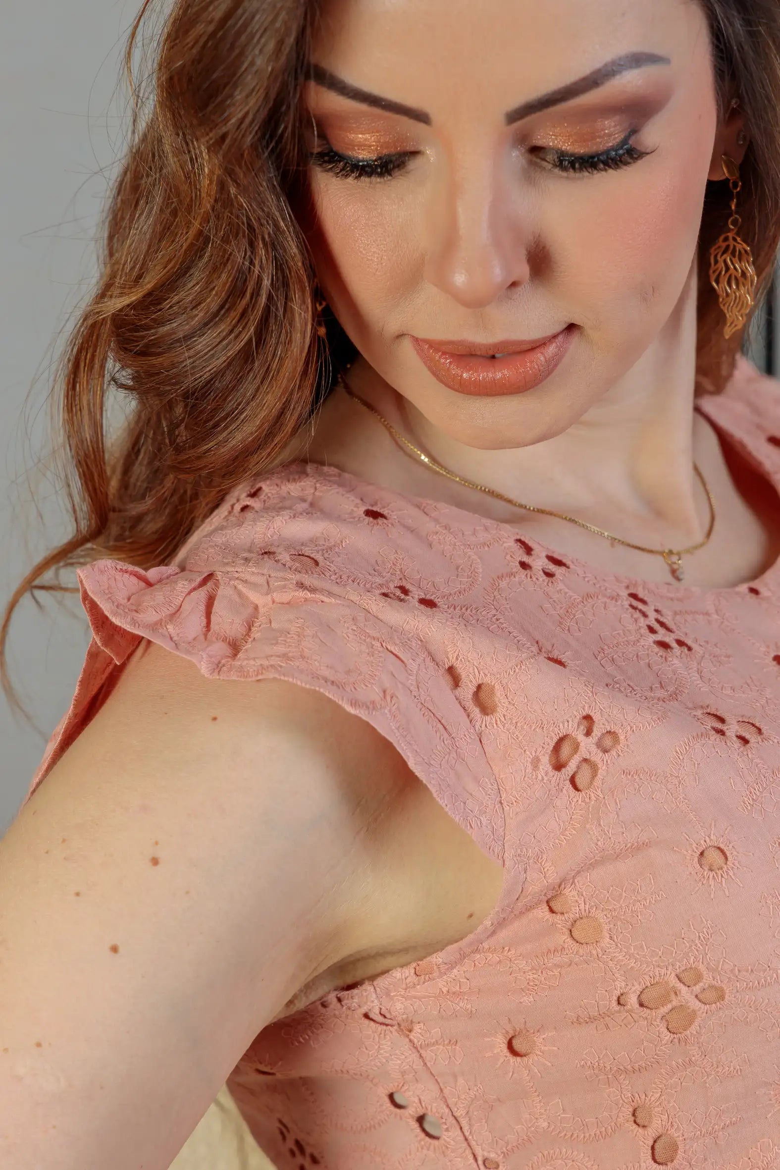 Blusa Regata Em Algodão Textura Bordada Laise Suzy Rose
