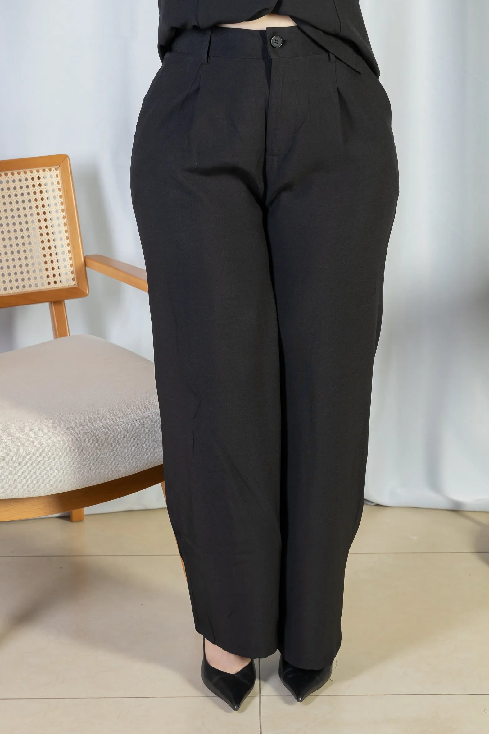 Calça Pantalona Alfaiataria Livia Preto