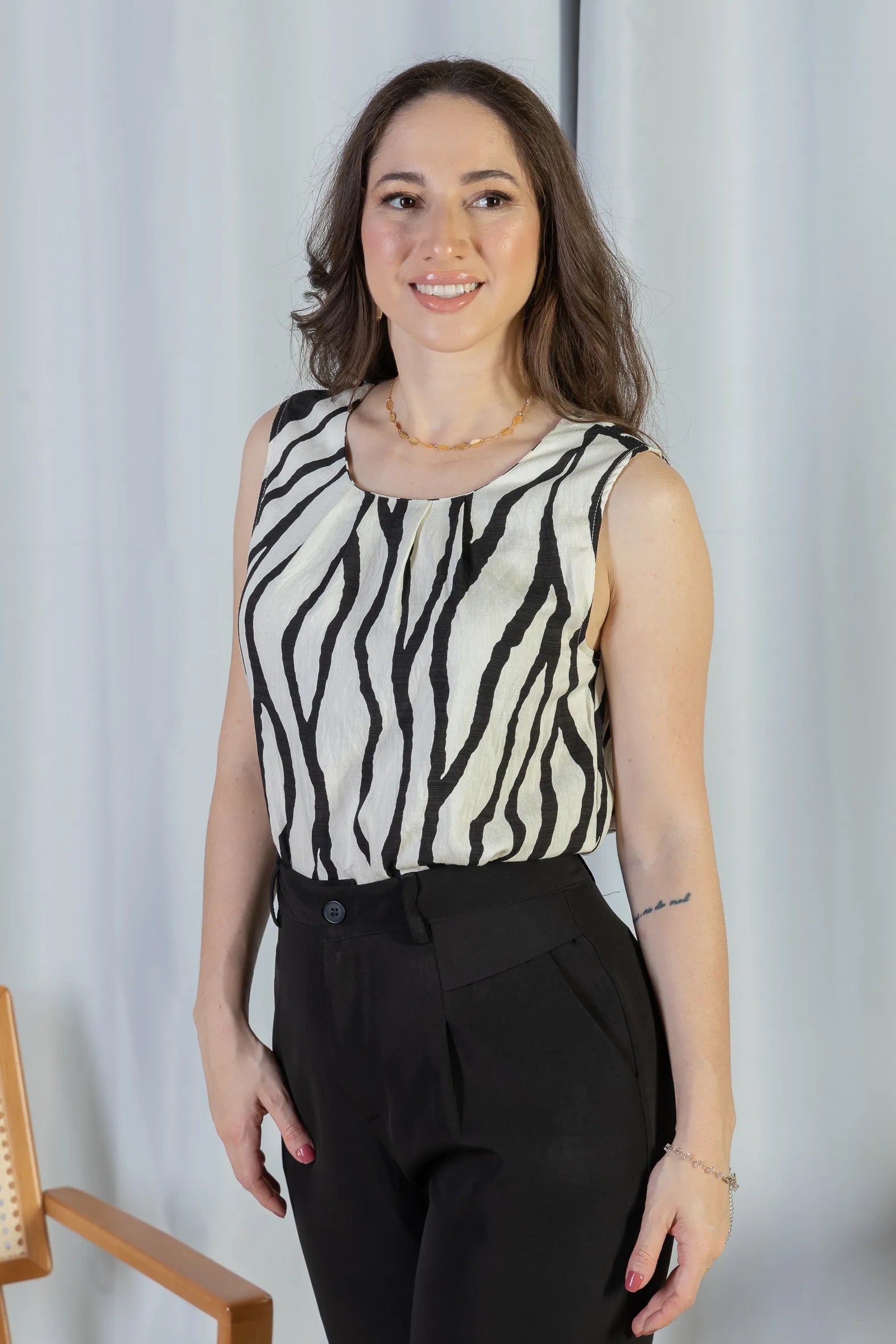 Regata Pregas Colo Visco Brise Valquíria Estampada Preta