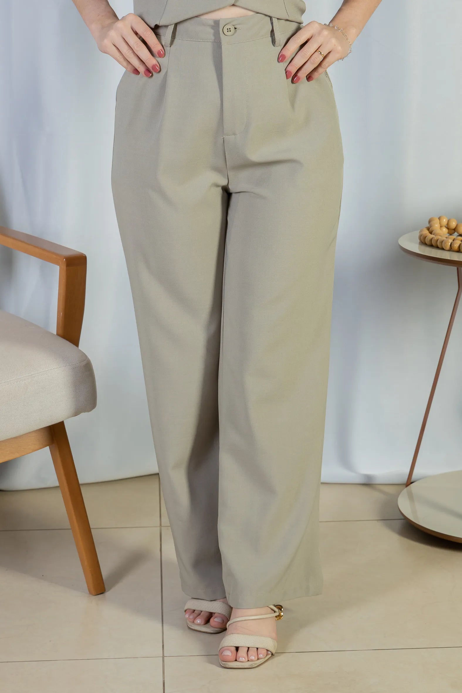 Calça Pantalona Alfaiataria Livia Verde