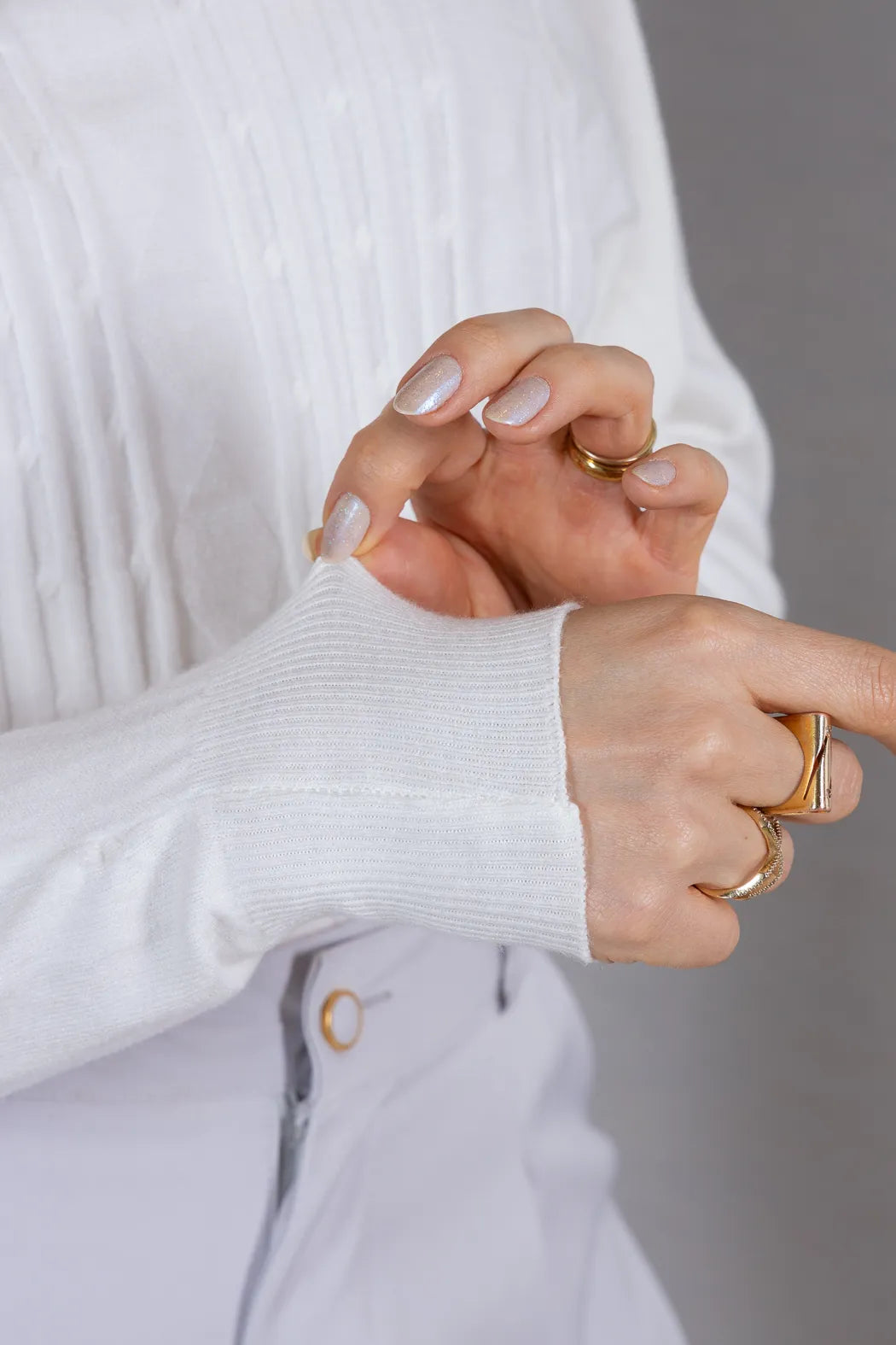 Tricot Manga Longa Ampla em Modal Jessica Branco