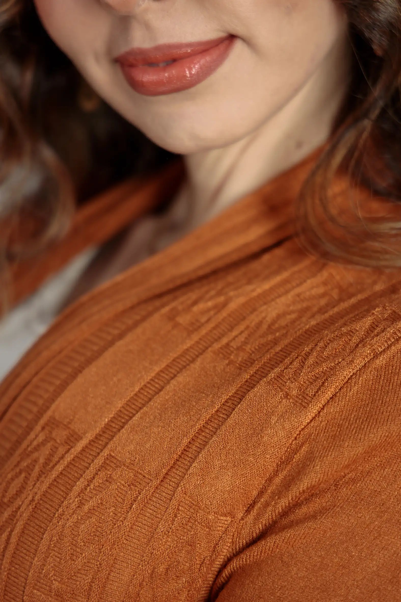 Cardigan Em Tricot Sublime Ana Clara Terracota
