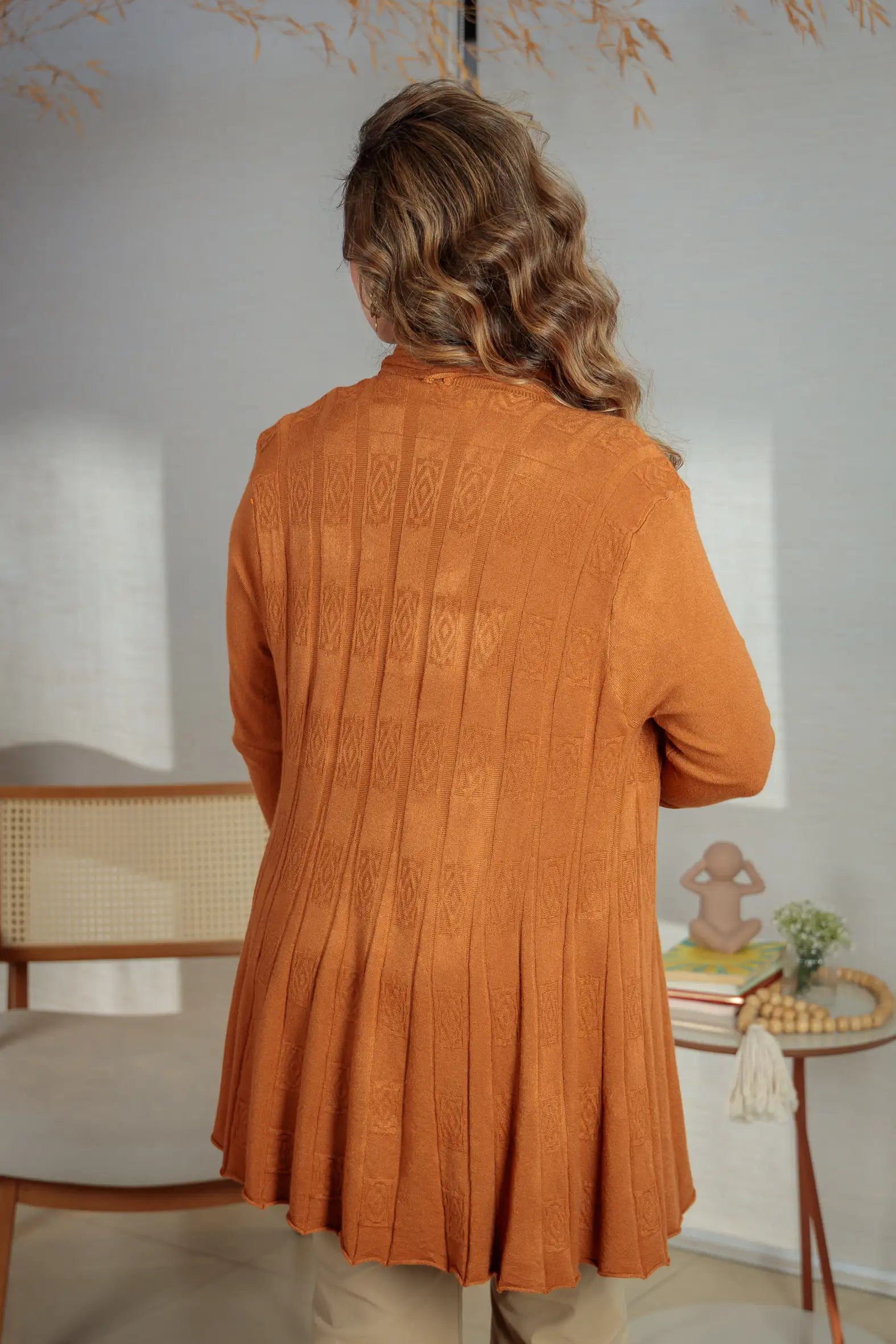Cardigan Em Tricot Sublime Ana Clara Terracota