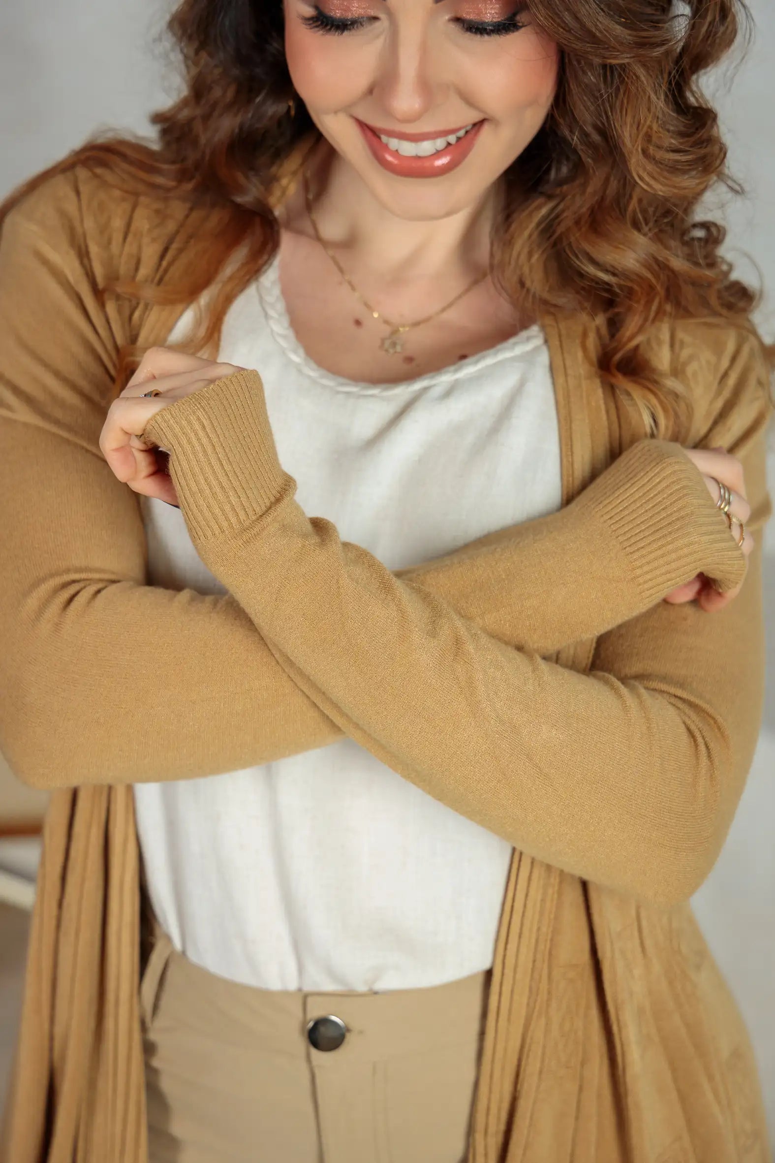 Cardigan Em Tricot Sublime Ana Clara Bege