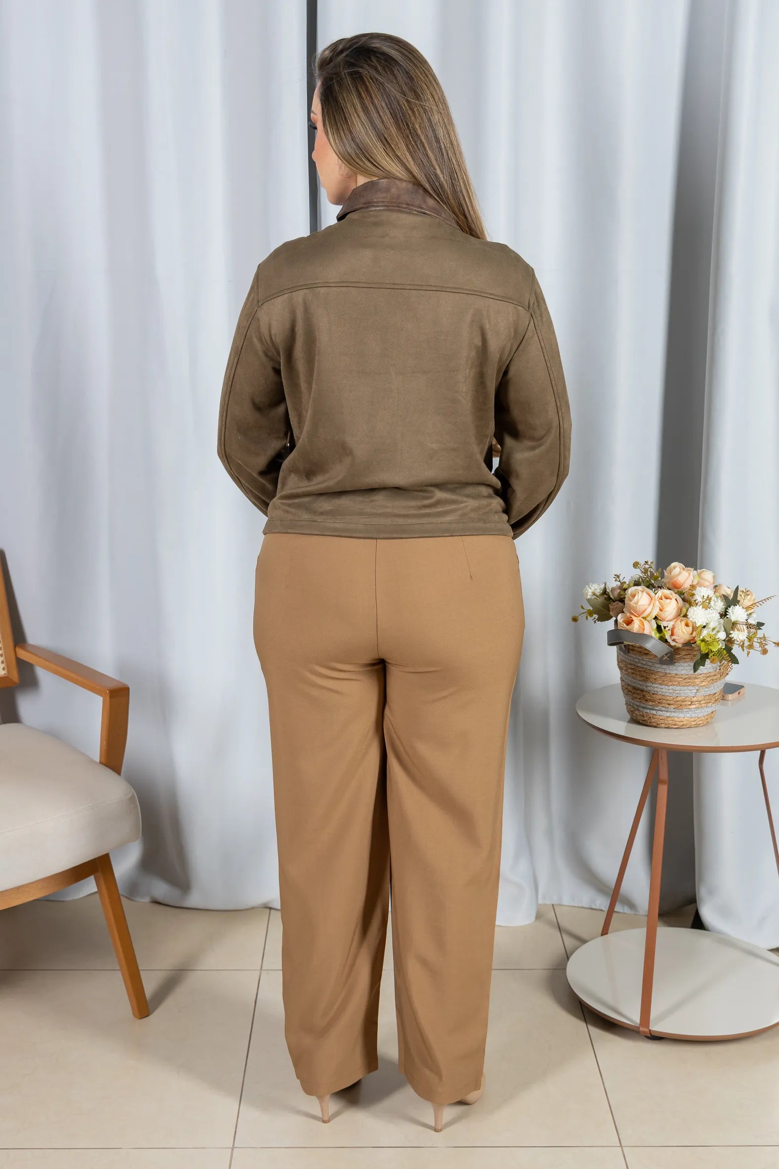 Jaqueta Suede Macia Lua Verde