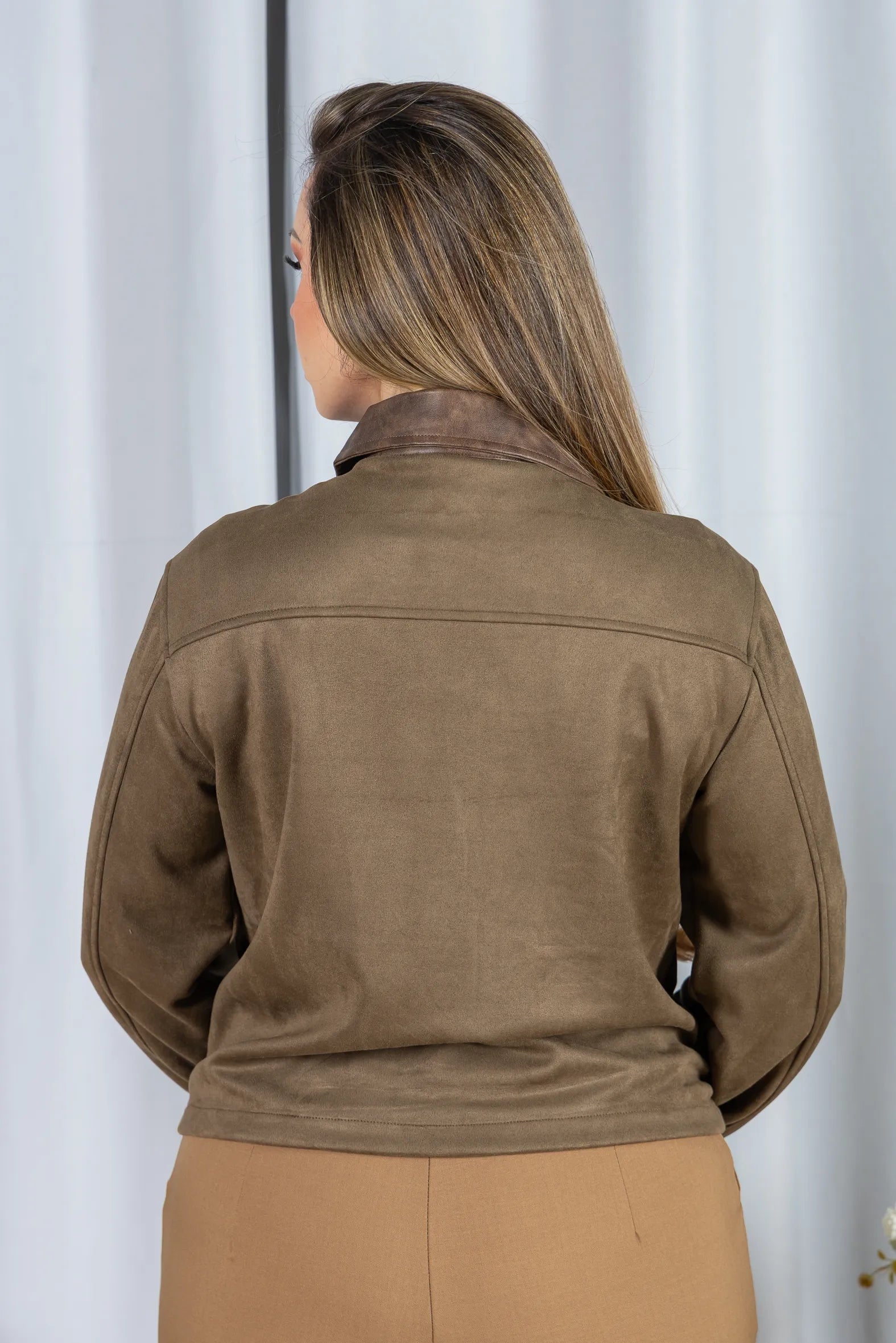 Jaqueta Suede Macia Lua Verde