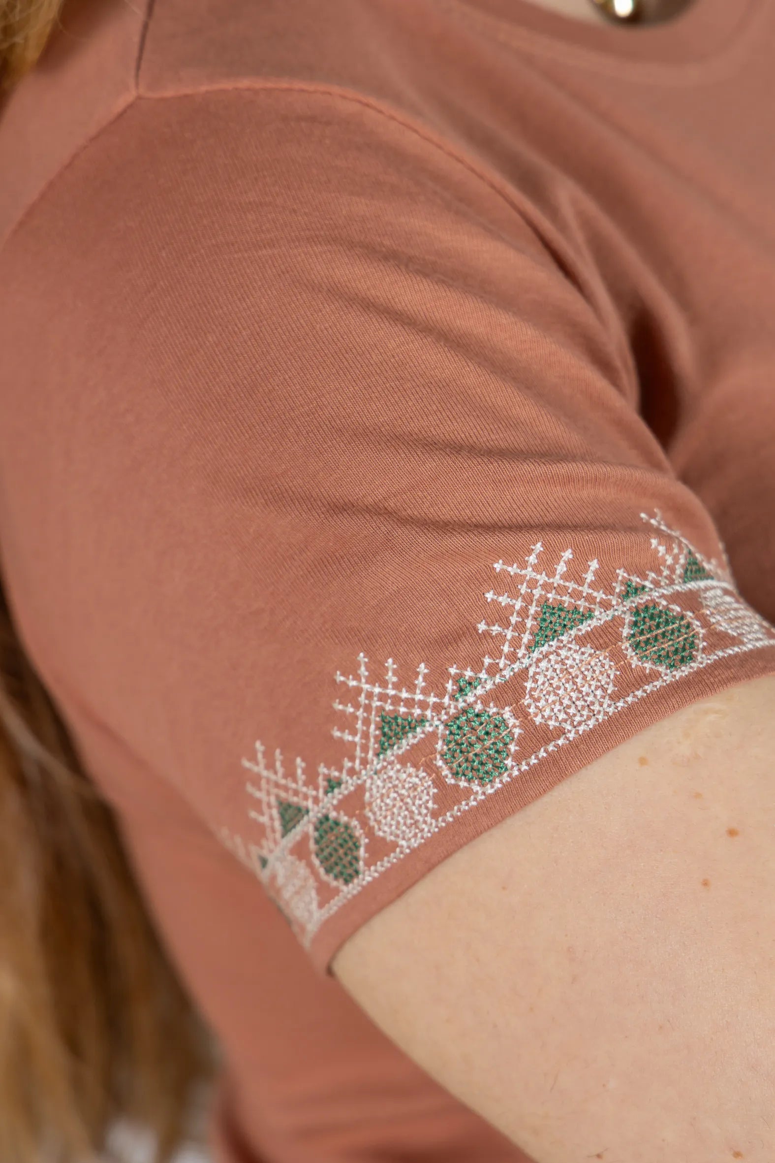 Blusa Cotton Lycra com Bordado Delicado Mariana Rosê