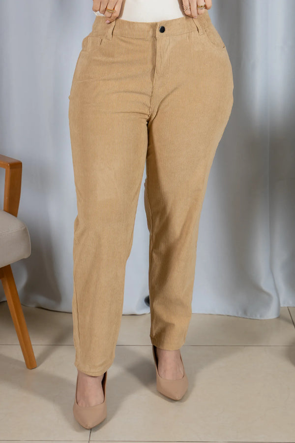 Calça Cotelê Corte Reto Lupita Creme