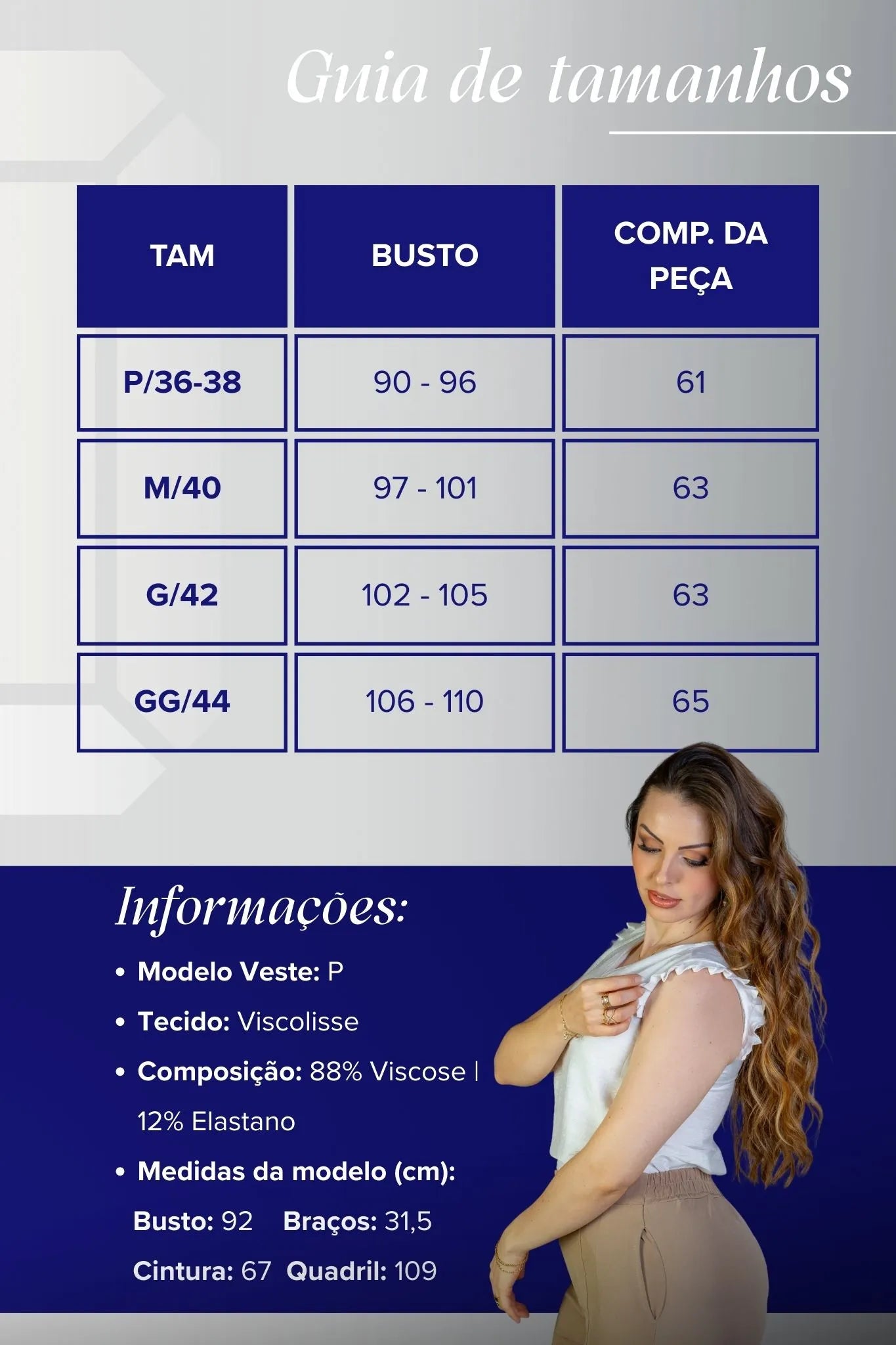Blusa Regata Babados Decote "V" Em Viscolisse Joice Branca