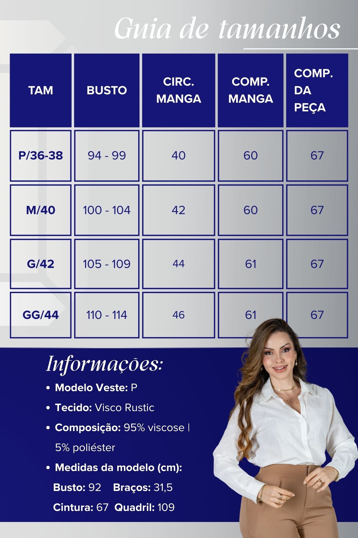 Camisa Manga Longa em Visco Rustic com Botões Jordana Branca