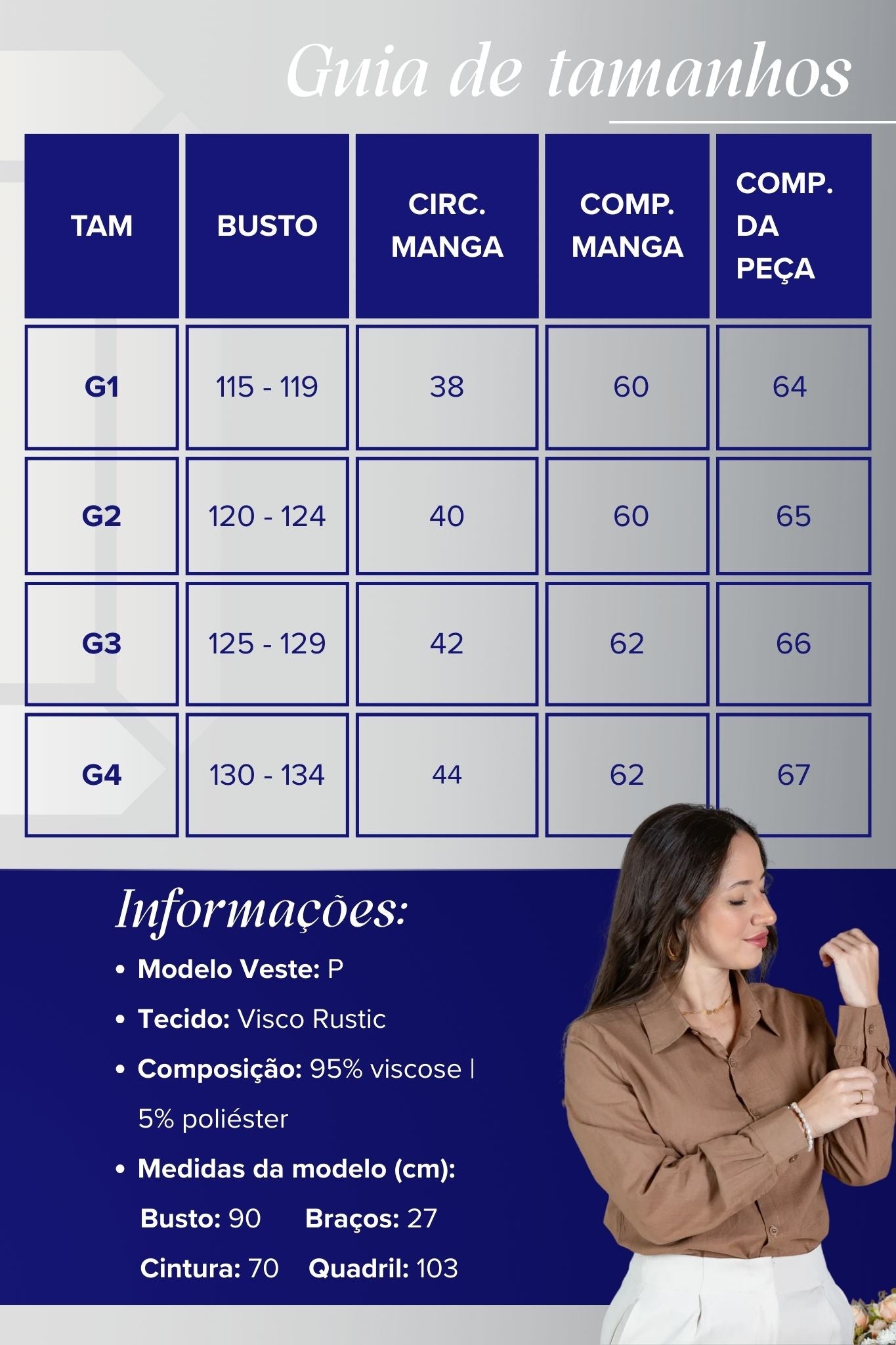 Camisa Manga Longa em Visco Rustic com Botões Jordana Marrom