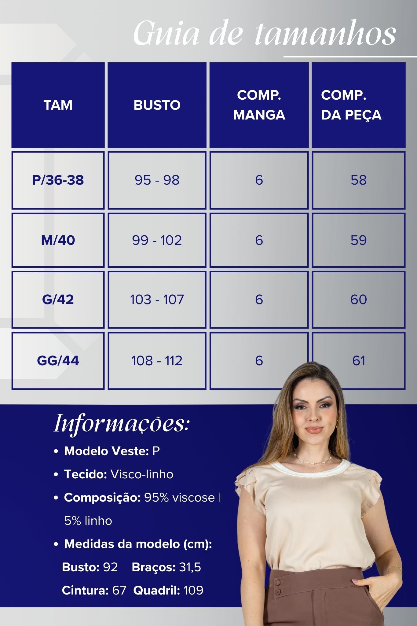 Blusa Manga Curta Babados em Visco-linho Detalhe Trançado no Colo Letícia Bege