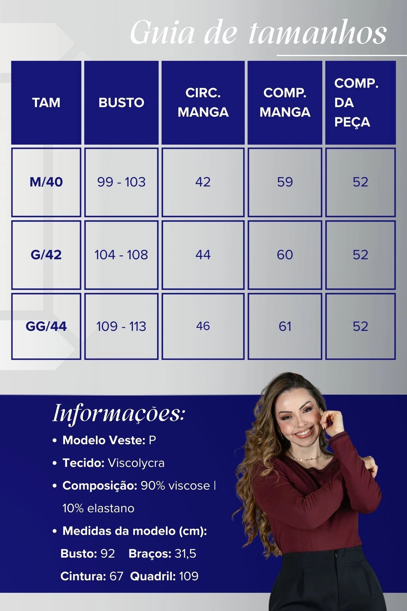 Blusa Manga Longa em Viscolycra com Ponto Contrastante Lina Marsala