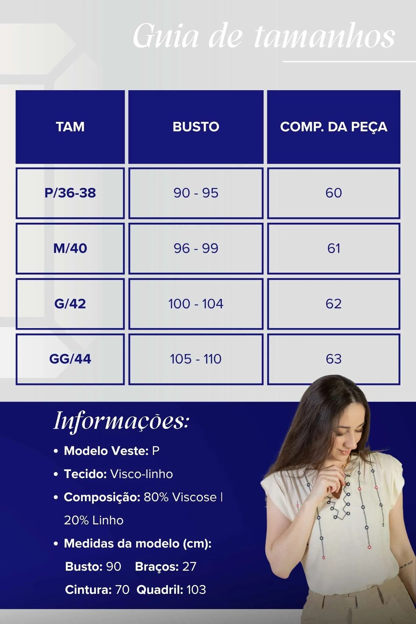 Blusa Regata Pregas Detalhe Decote "V" Visco-linho Lisandra Creme