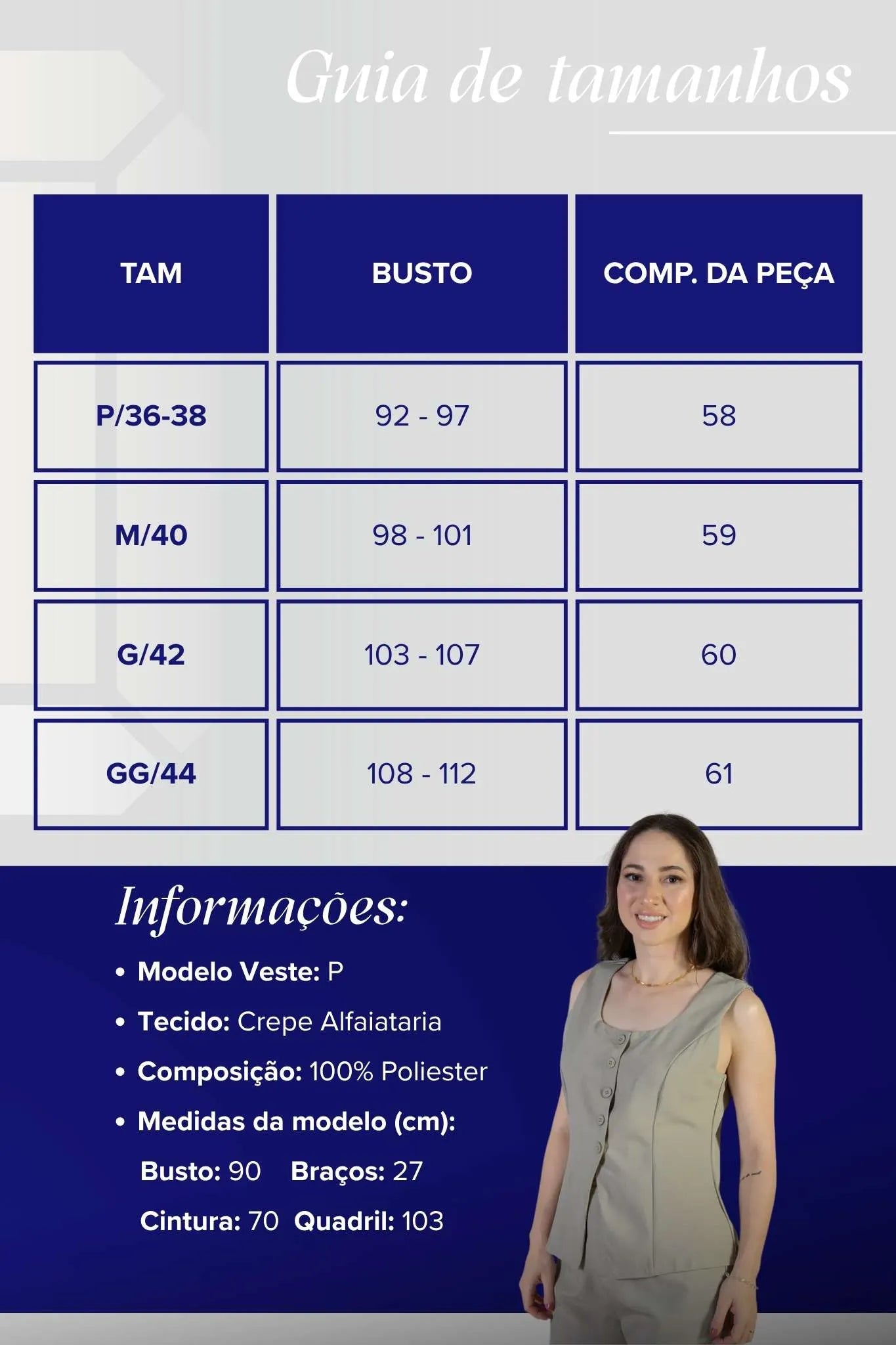 Colete Regata Alfaiataria Detalhe Botão Livia Verde