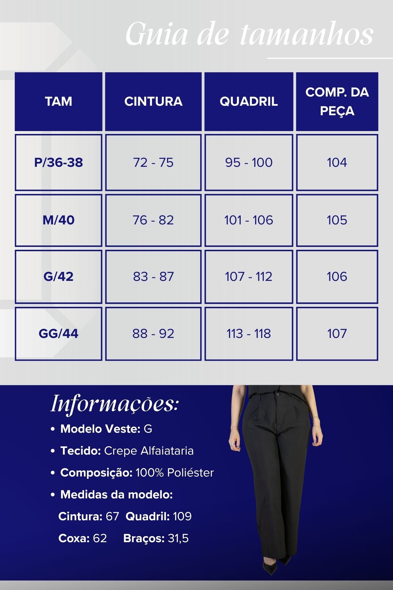 Calça Pantalona Alfaiataria Livia Preto