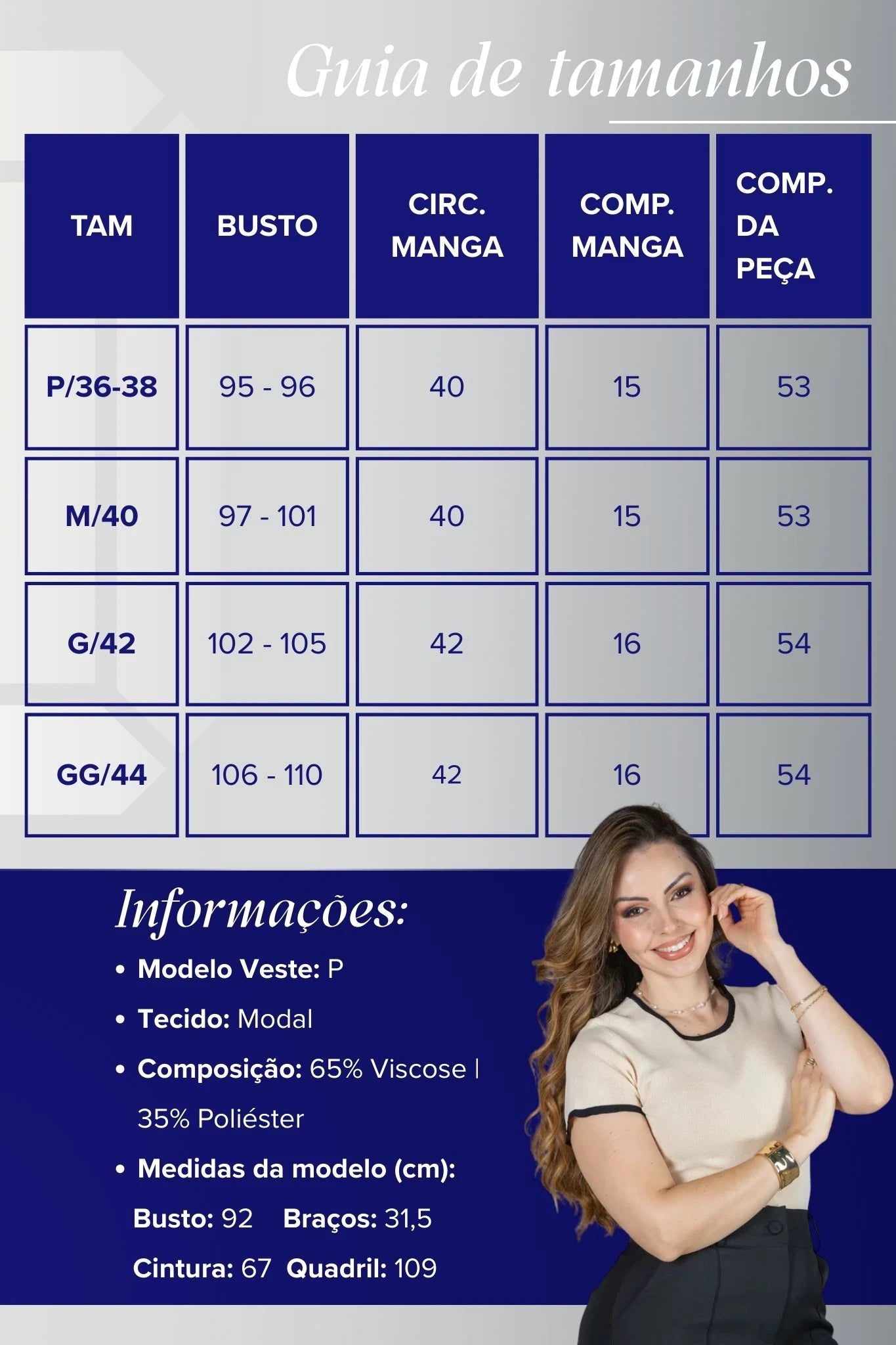 Blusa Manga Curta em Modal com Acabamento Contrastante Madeleine Creme
