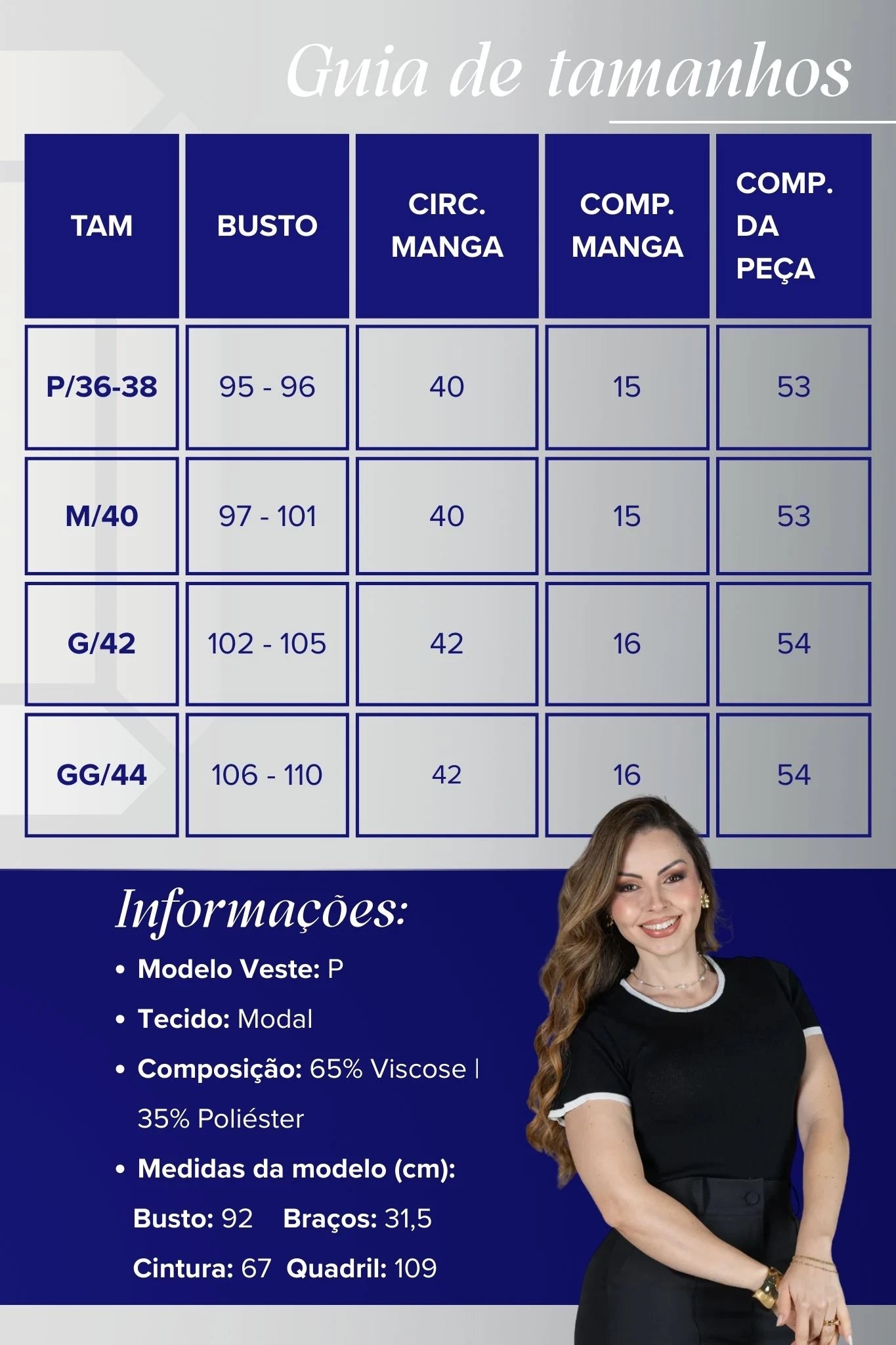 Blusa Manga Curta em Modal com Acabamento Contrastante Madeleine Preta