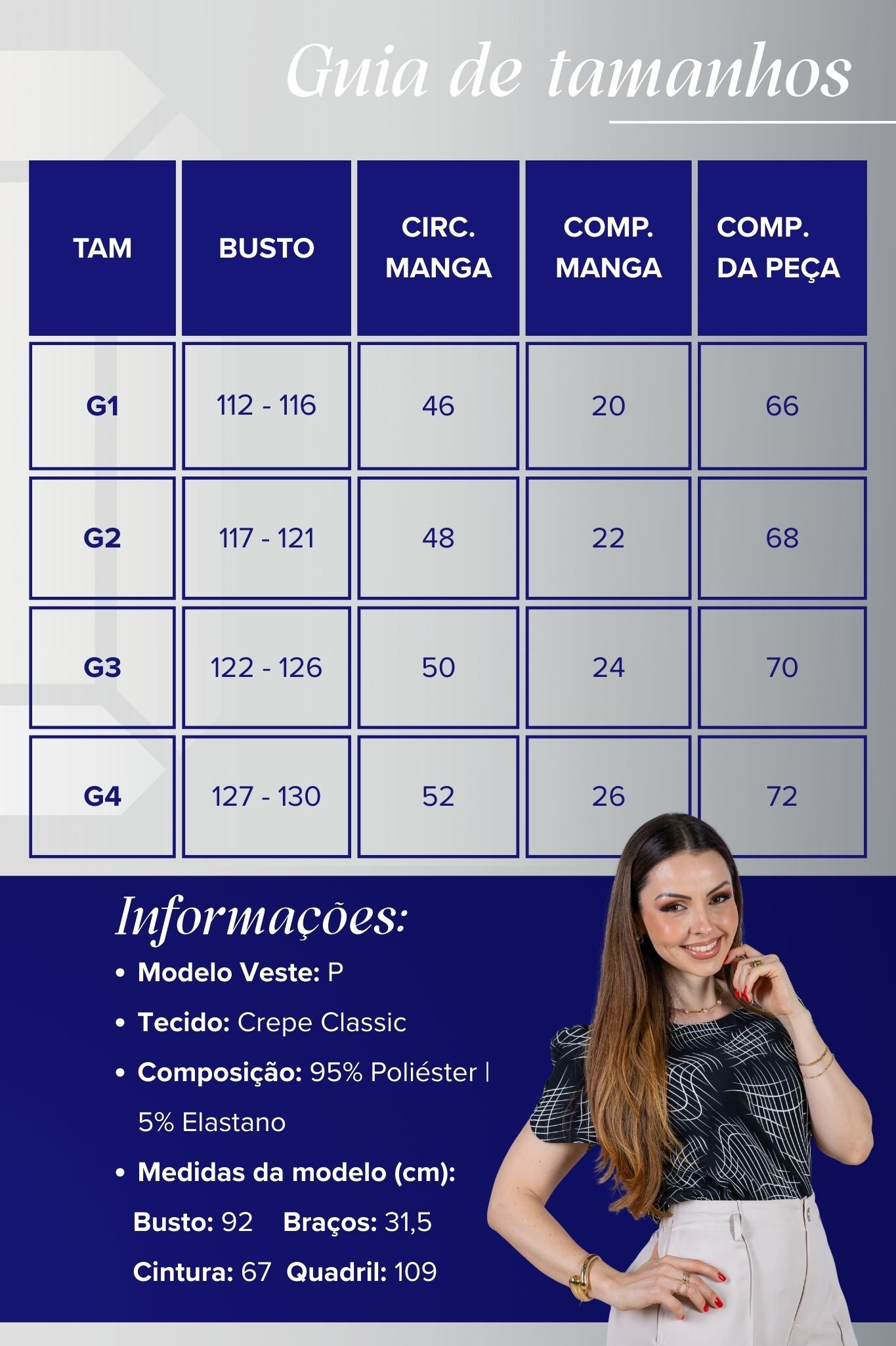 Blusa Manga Curta Botões Crepe Classic Magda Estampada Preta